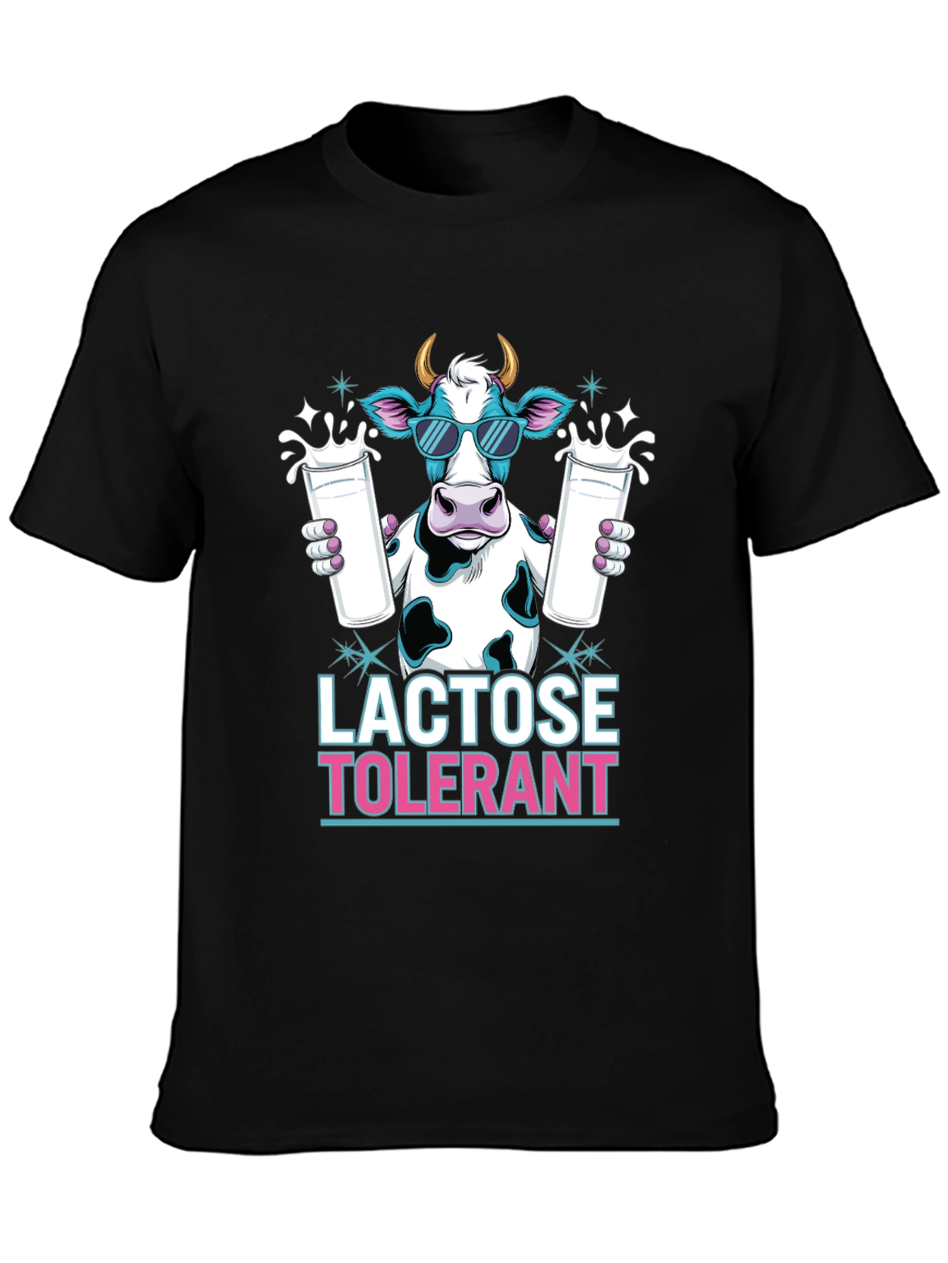 Lactose Tolerant Cow T-Shirt - Cool Milk Lover Tee