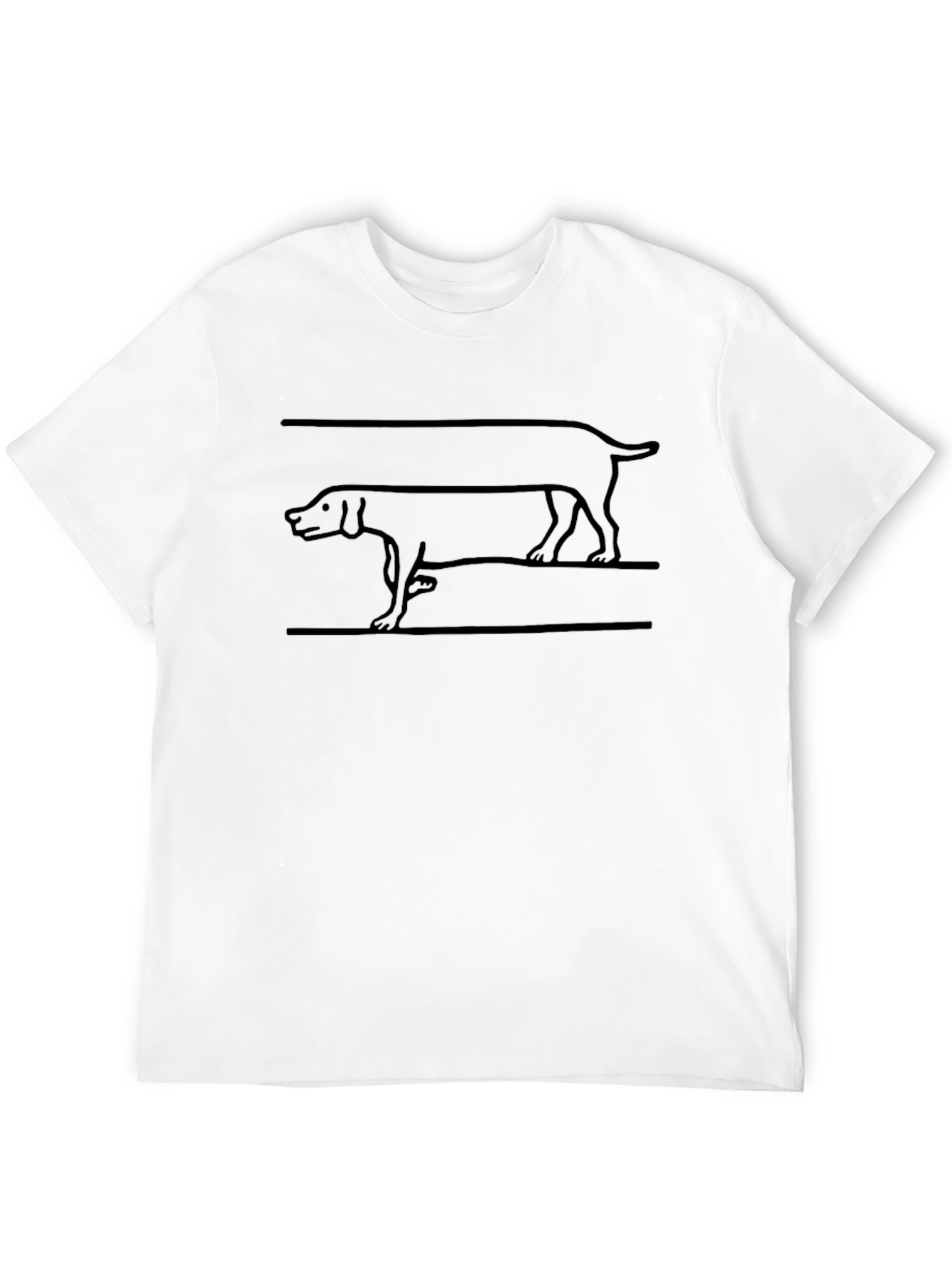 Dog Silhouette Graphic Tee - Unisex Black Shirt