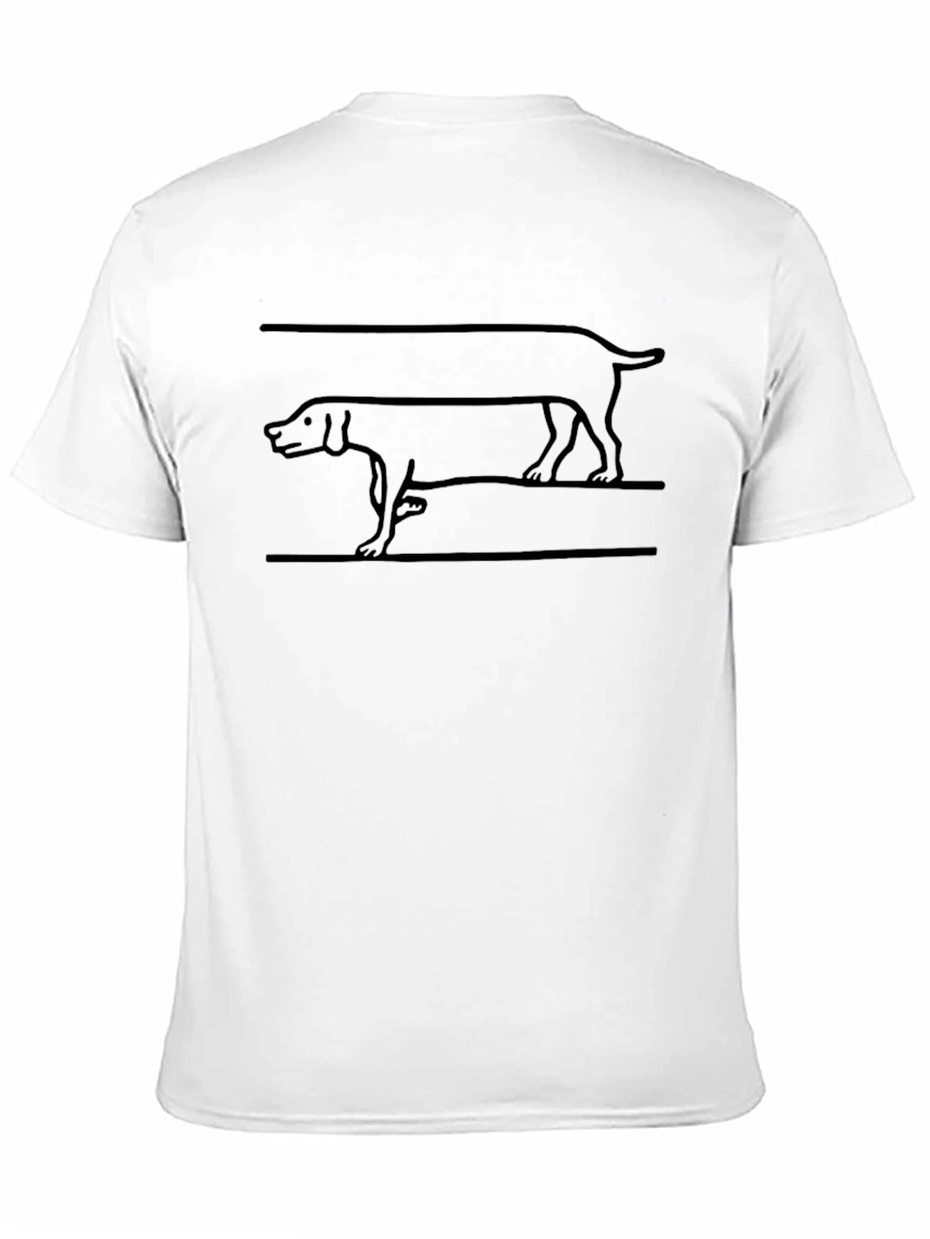 Dog Silhouette Graphic Tee - Unisex Black Shirt