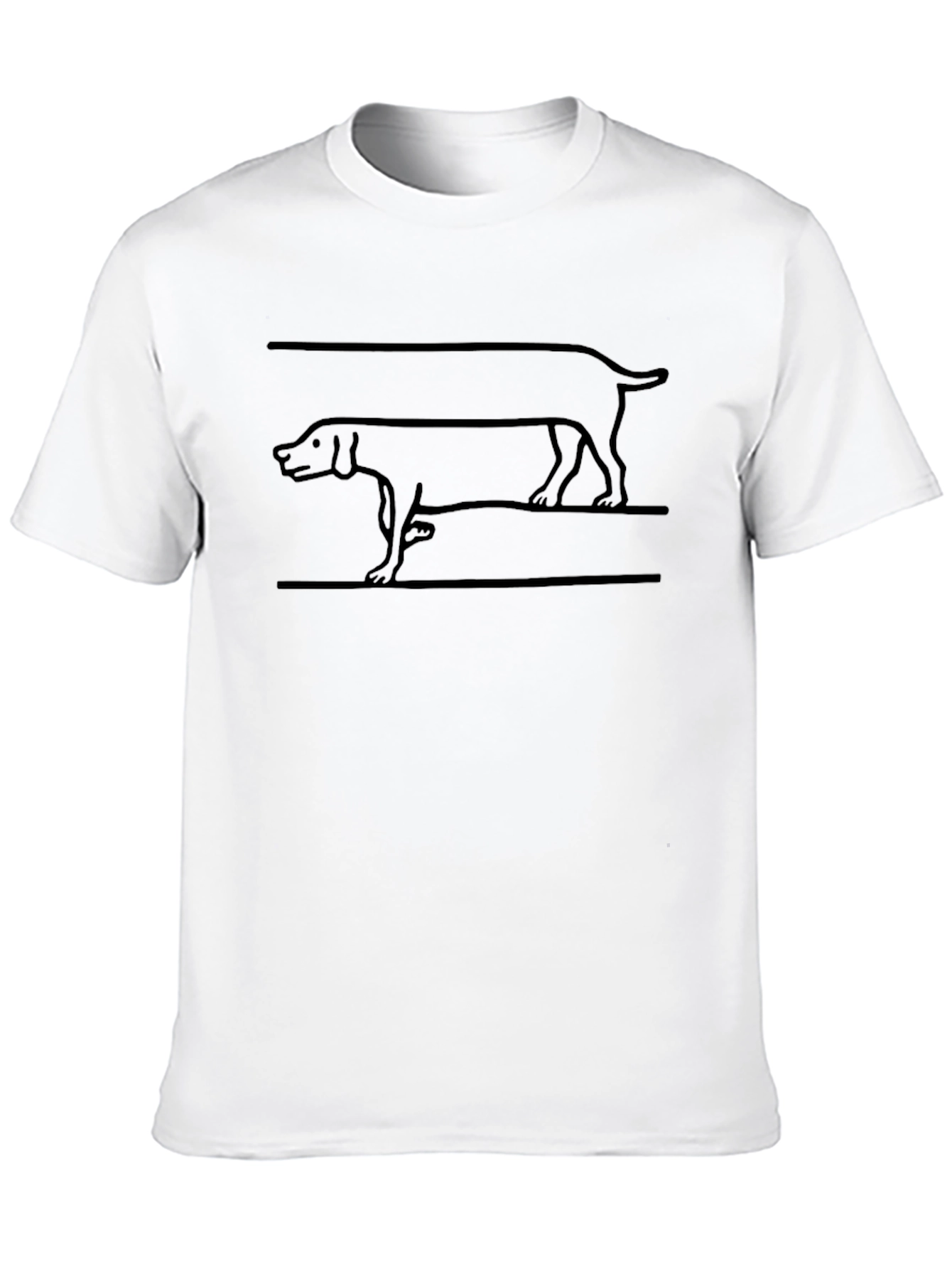 Dog Silhouette Graphic Tee - Unisex Black Shirt