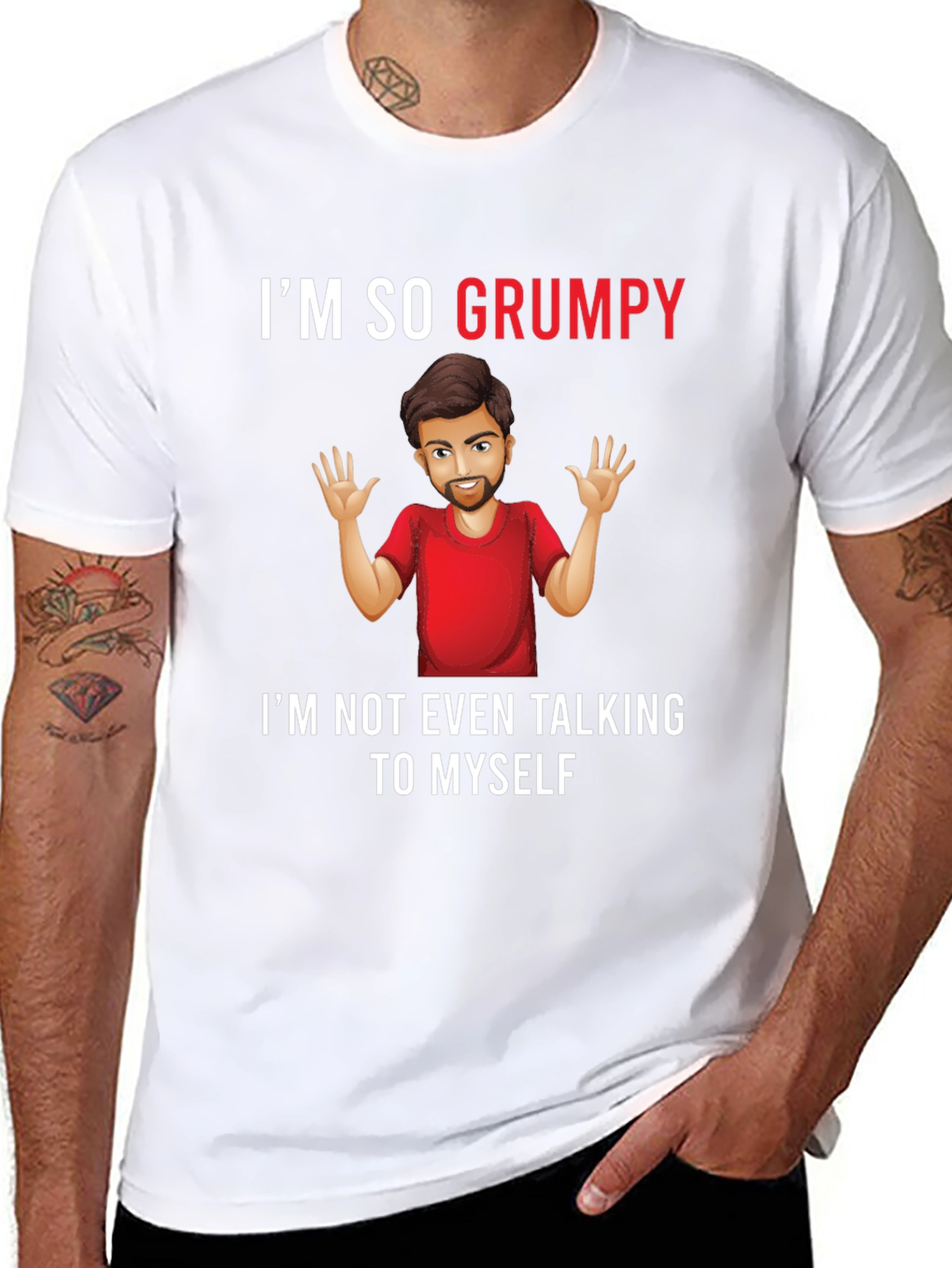 Grumpy Graphic Tee -  Humorous Mens T-Shirt