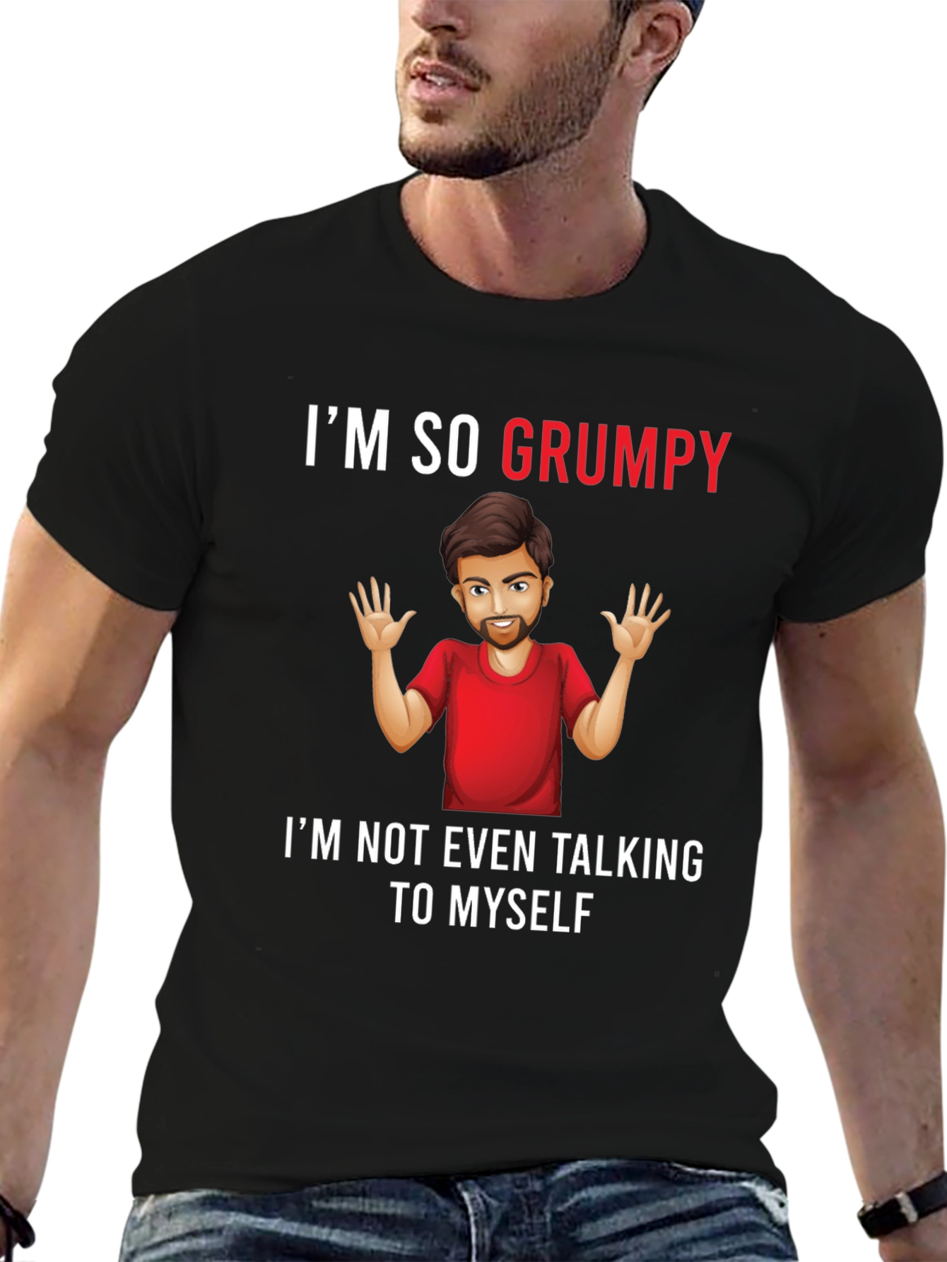 Grumpy Graphic Tee -  Humorous Mens T-Shirt