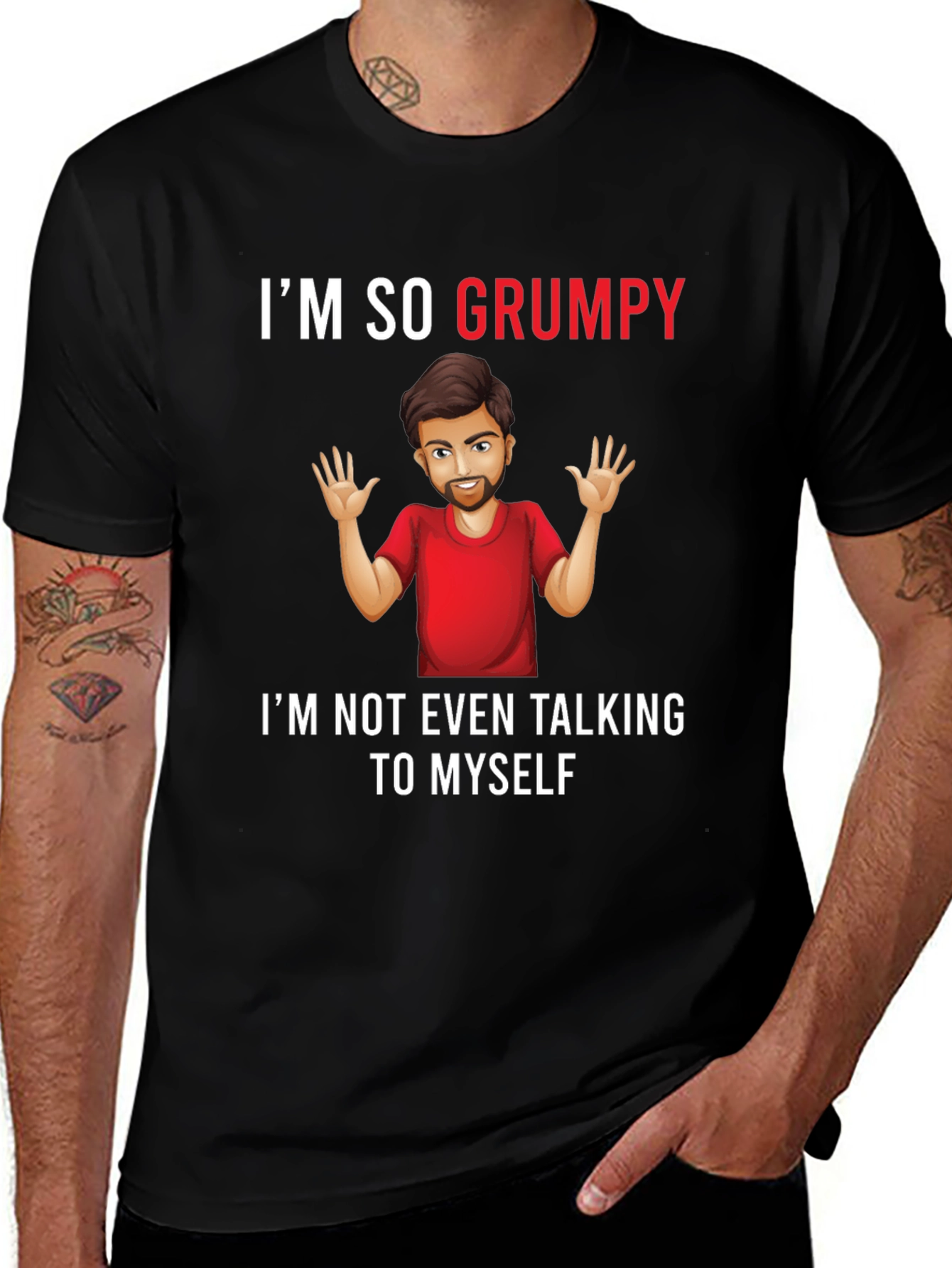 Grumpy Graphic Tee -  Humorous Mens T-Shirt