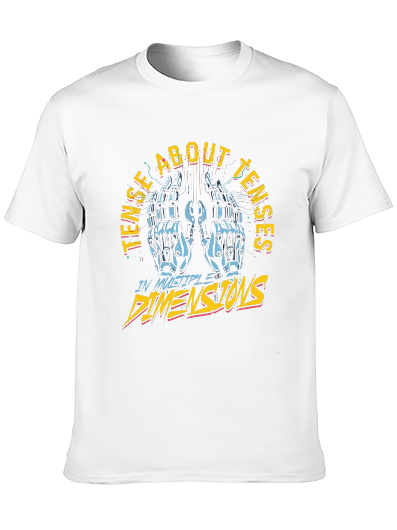 Tense About Tenses Graphic Tee - Black