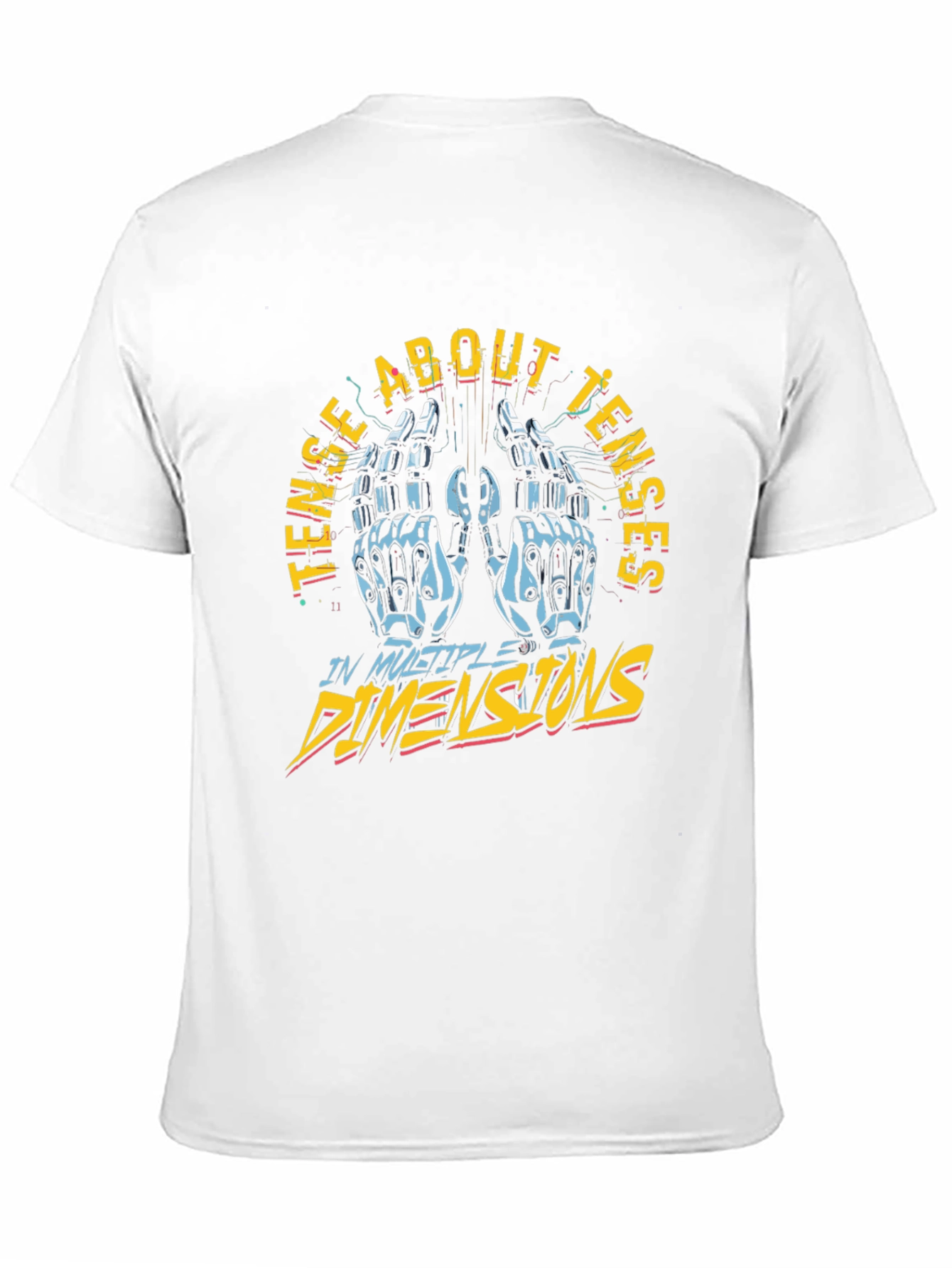 Tense About Tenses Graphic Tee - Black