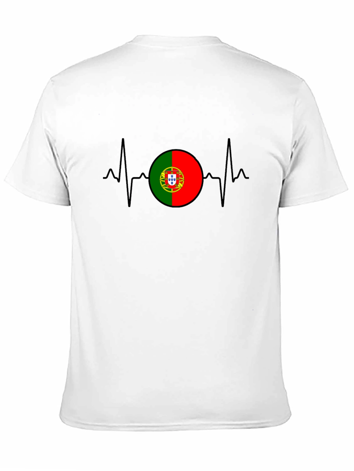 Portugal Flag Heartbeat Graphic T-Shirt