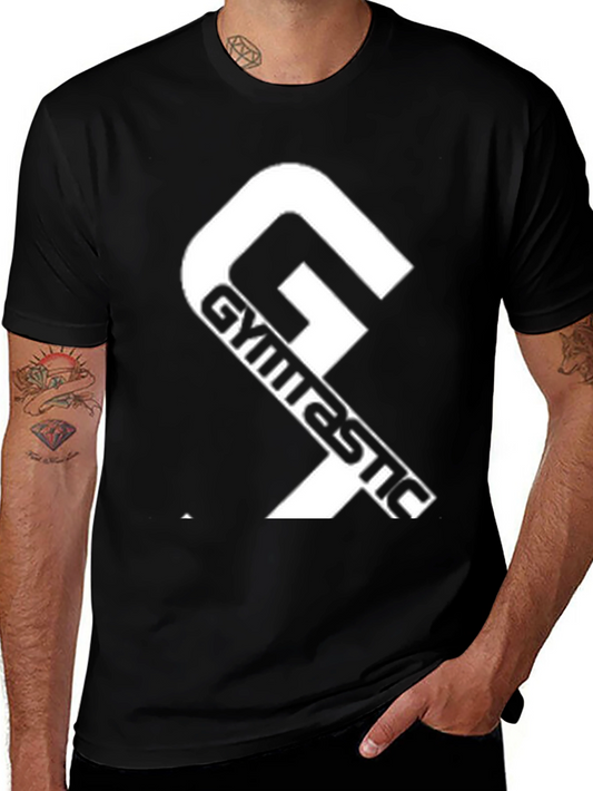 Gymnastic Graphic Tee - Black Cotton T-Shirt