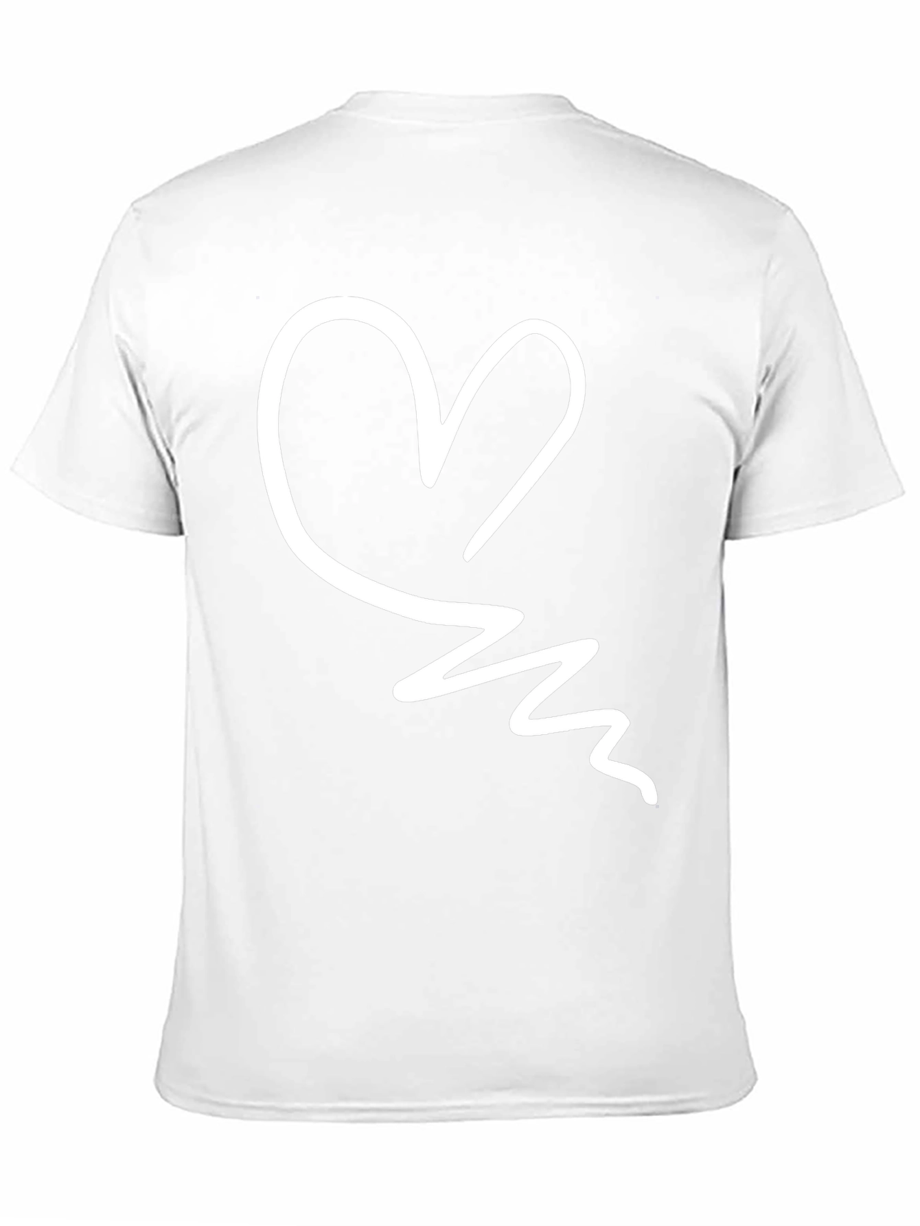 Heart Scribble Black T-Shirt - Trendy Casual Tee