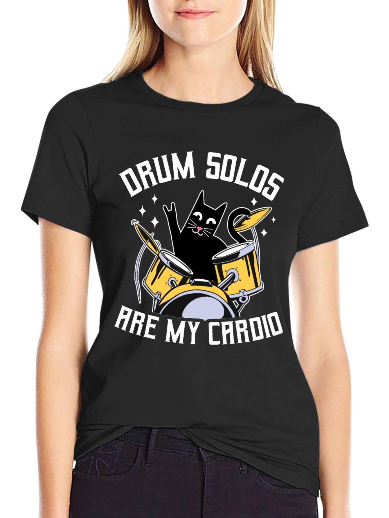 Drum Solos Are My Cardio Cat T-Shirt