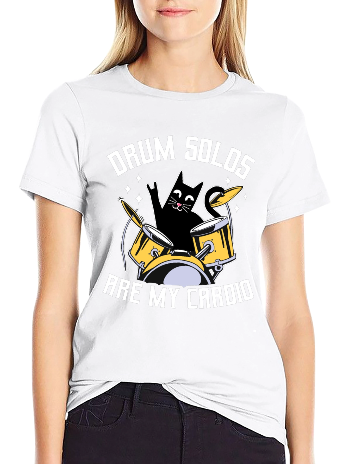 Drum Solos Are My Cardio Cat T-Shirt