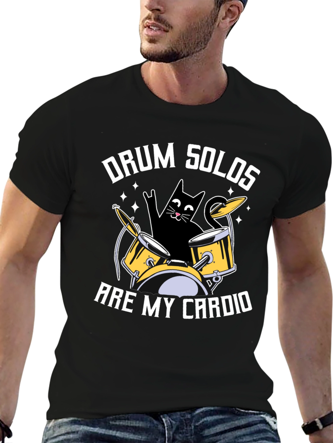 Drum Solos Are My Cardio Cat T-Shirt