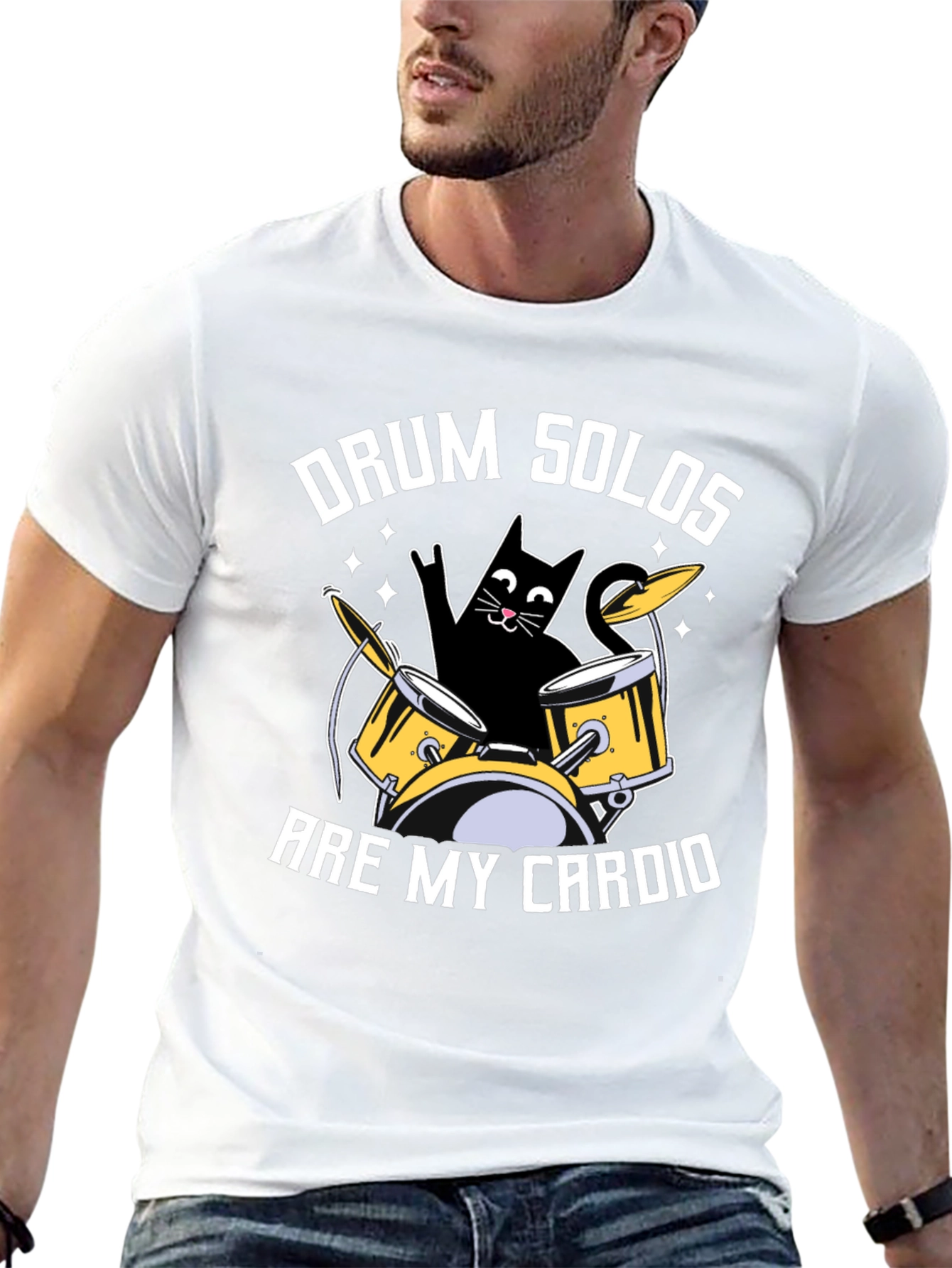 Drum Solos Are My Cardio Cat T-Shirt