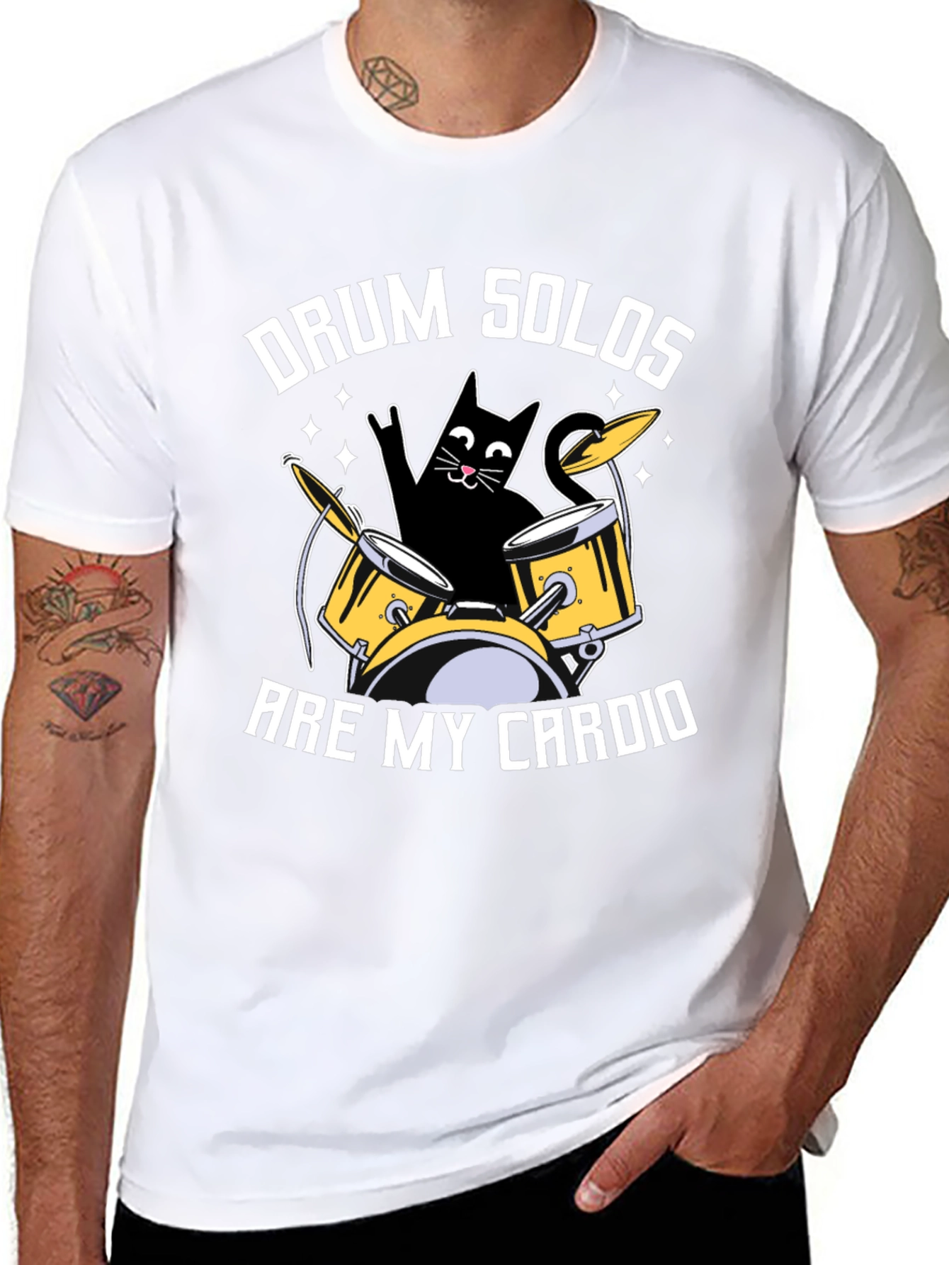 Drum Solos Are My Cardio Cat T-Shirt