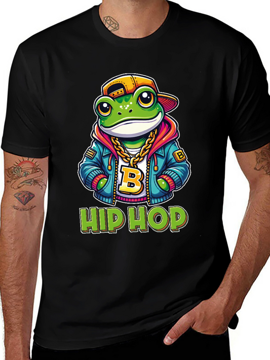 Hip Hop Frog T-Shirt - Cool Cartoon Graphic Tee