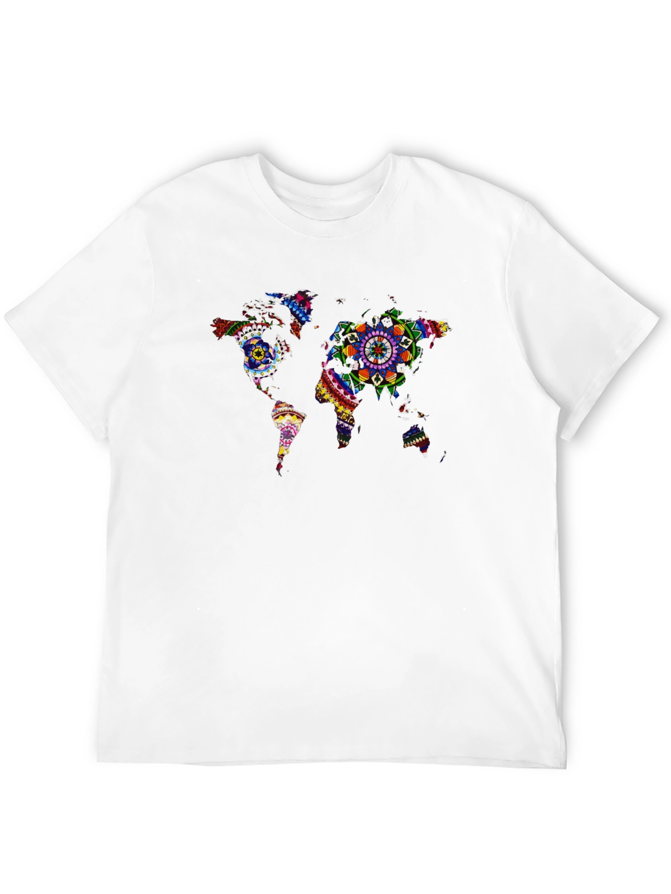 World Map Mandala Graphic T-Shirt