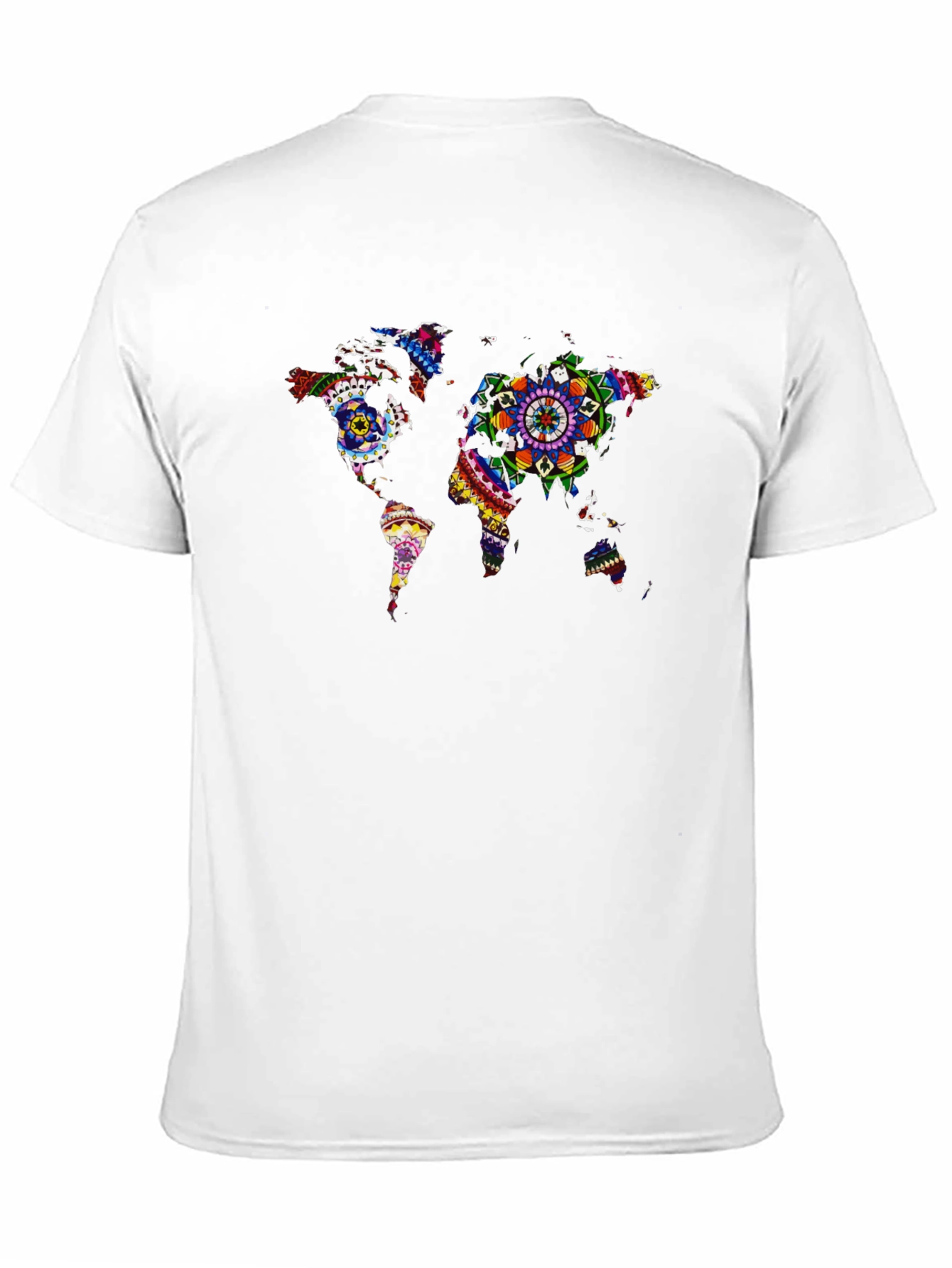 World Map Mandala Graphic T-Shirt