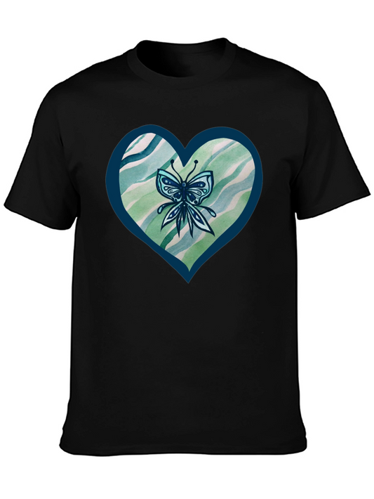 Butterfly Heart Graphic T-Shirt