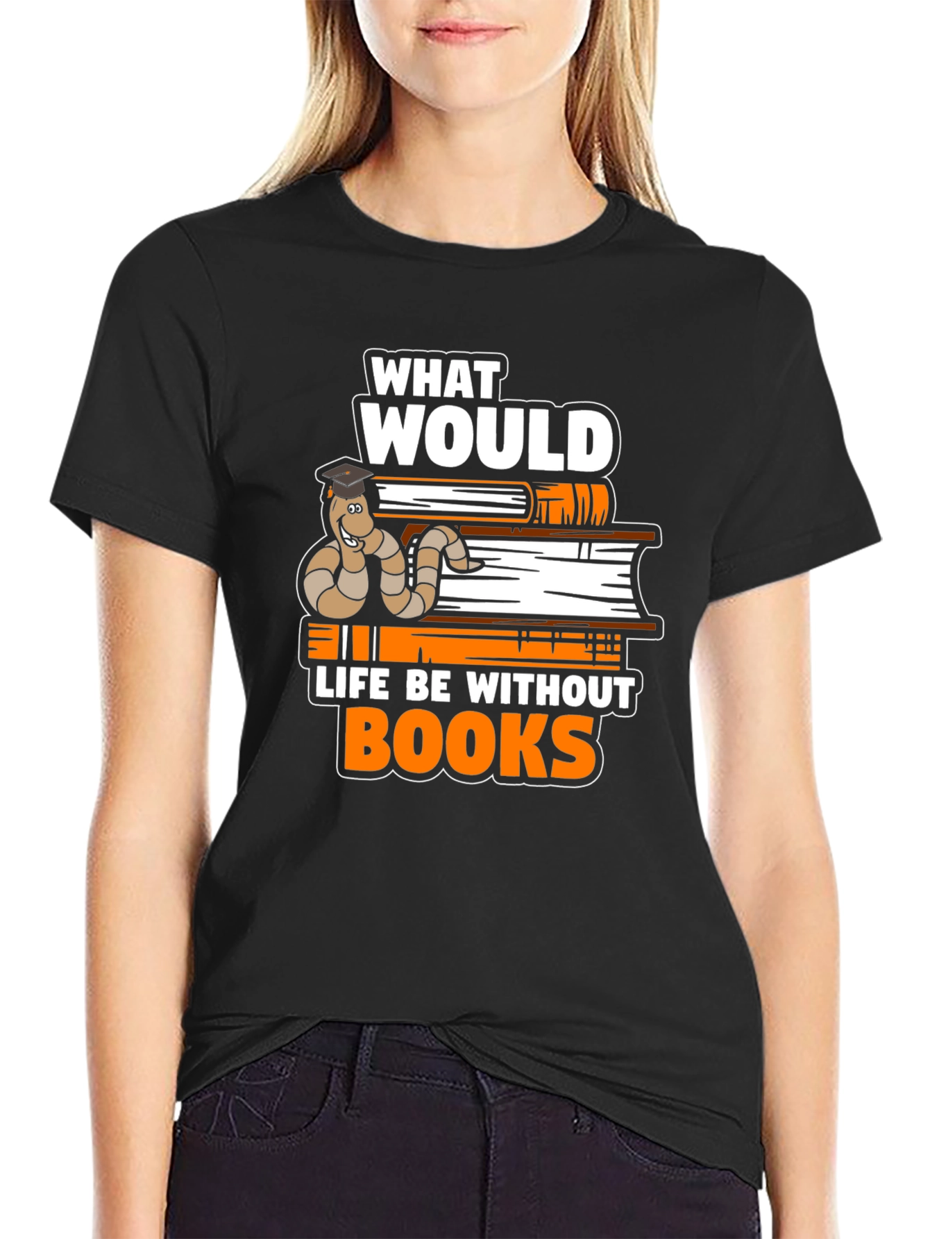 Bookworm Scholar Tee - Life Without Books T-Shirt