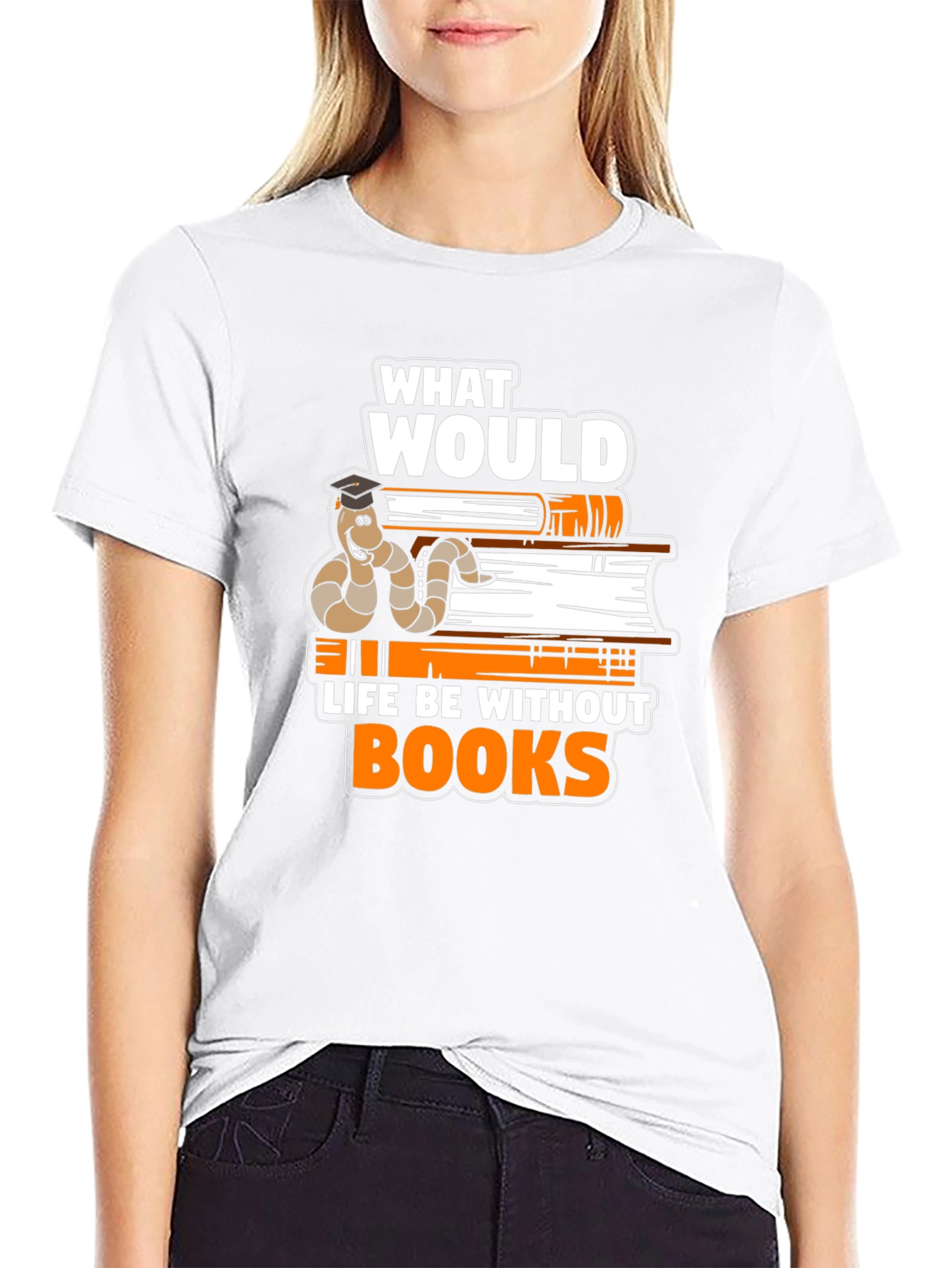 Bookworm Scholar Tee - Life Without Books T-Shirt
