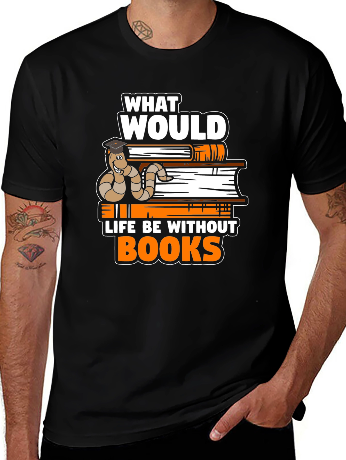Bookworm Scholar Tee - Life Without Books T-Shirt