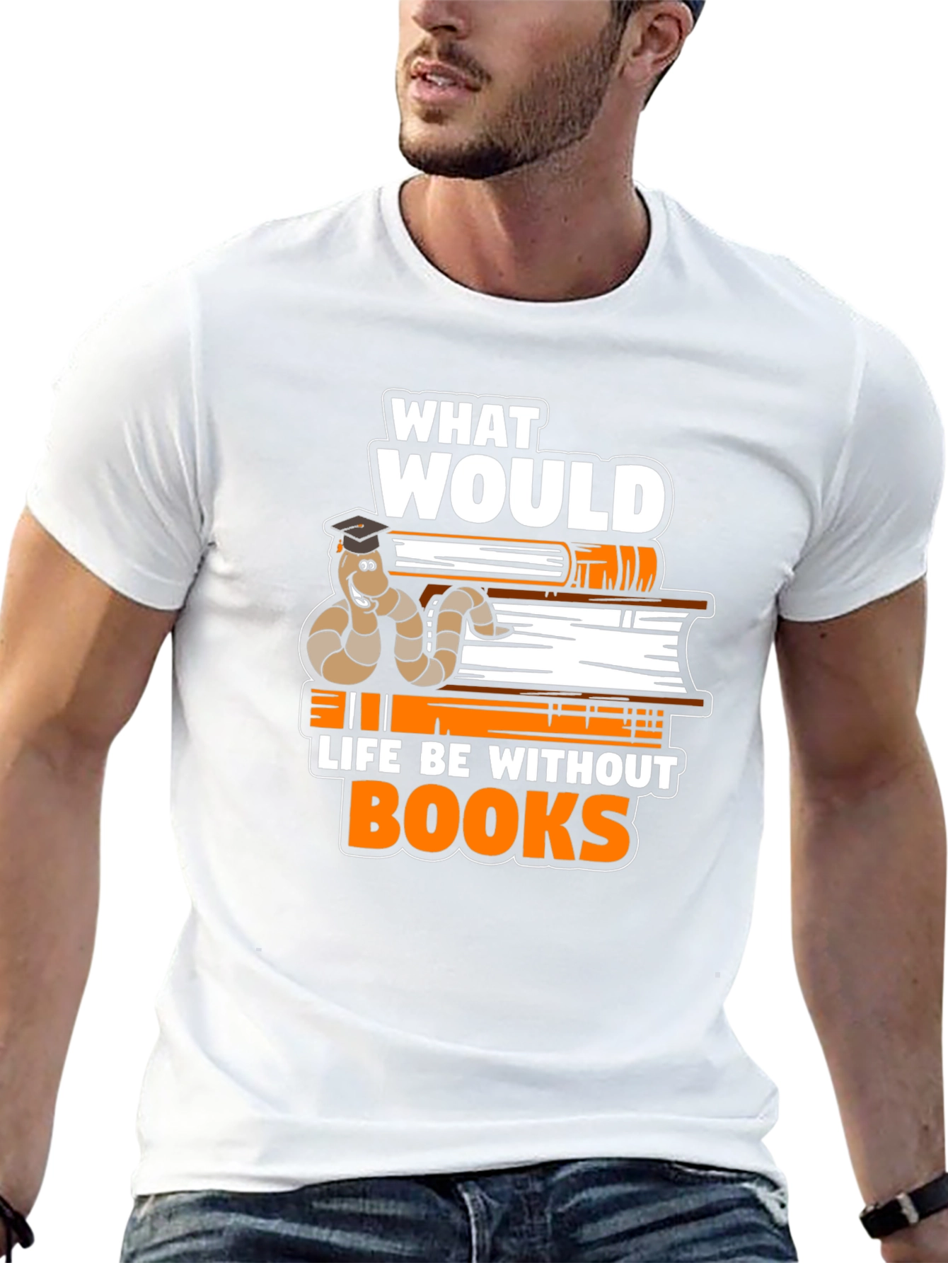 Bookworm Scholar Tee - Life Without Books T-Shirt