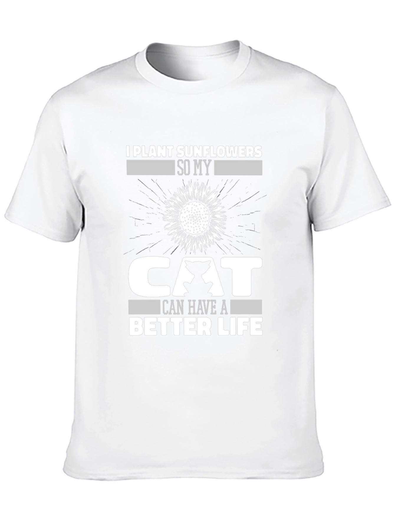 Sunflower Cat Lover T-Shirt - Plant Life Tee