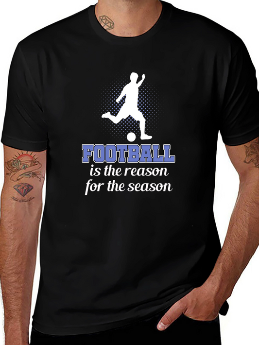 Football Season Graphic Tee - Stylish Black T-Shirt
