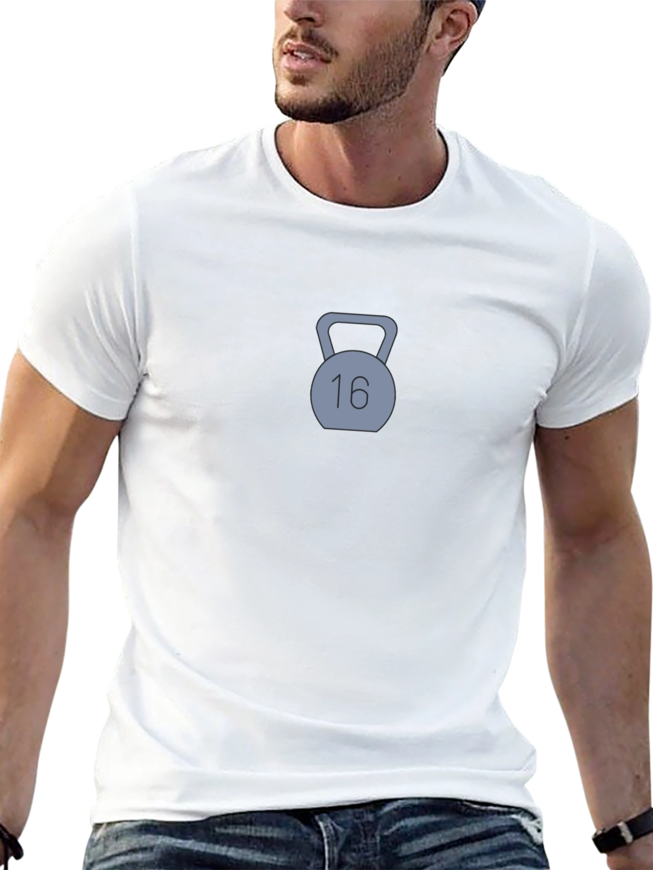 Kettlebell 16 T-Shirt - Black Gym Workout Tee