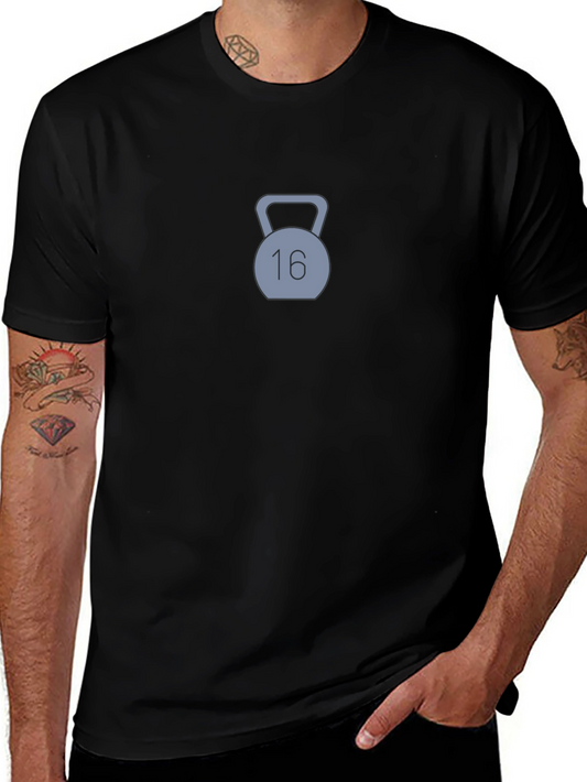 Kettlebell 16 T-Shirt - Black Gym Workout Tee