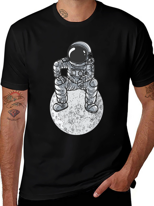 Astronaut Moon T-Shirt - Space Adventure Tee