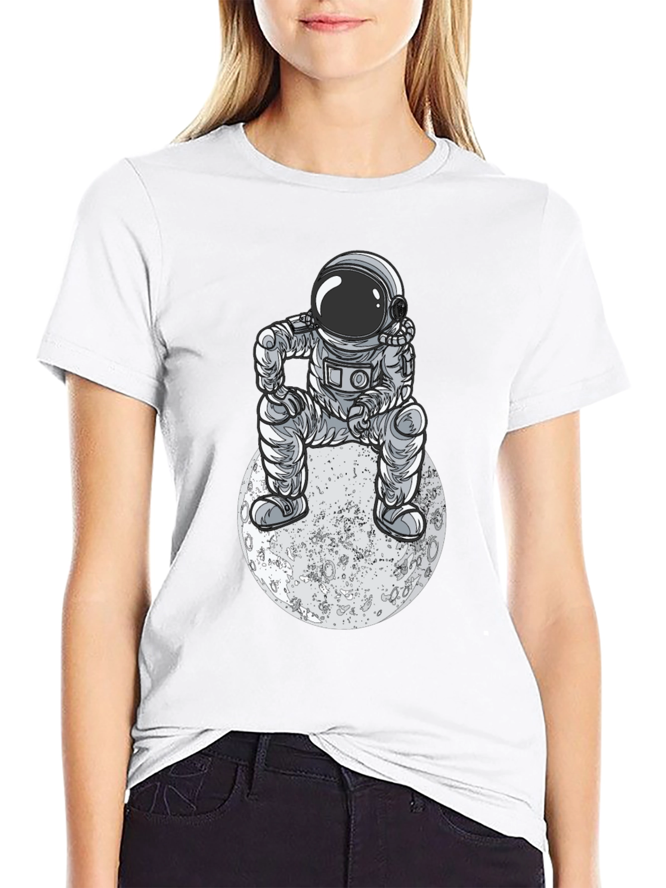 Astronaut Moon T-Shirt - Space Adventure Tee