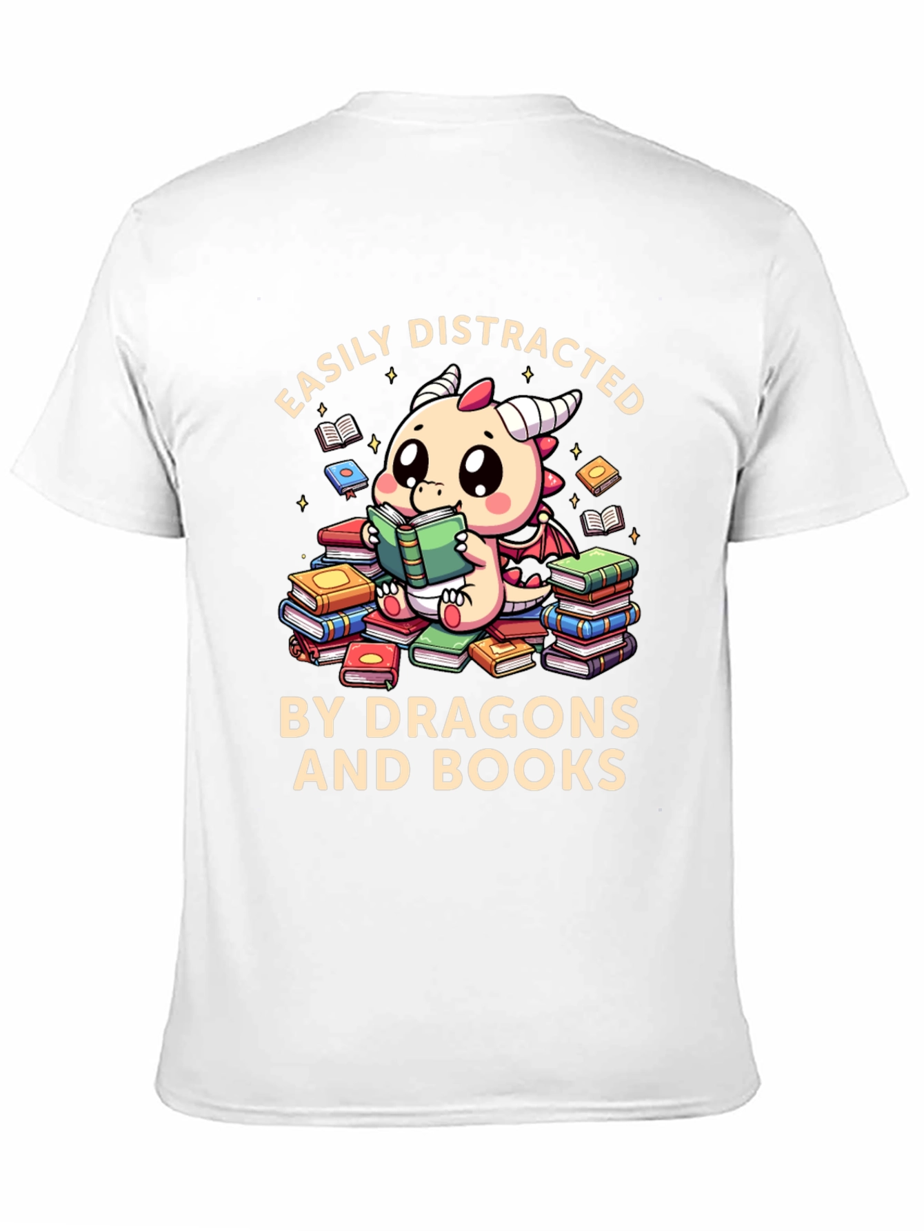 Easily Distracted by Dragons and Books T-Shirt