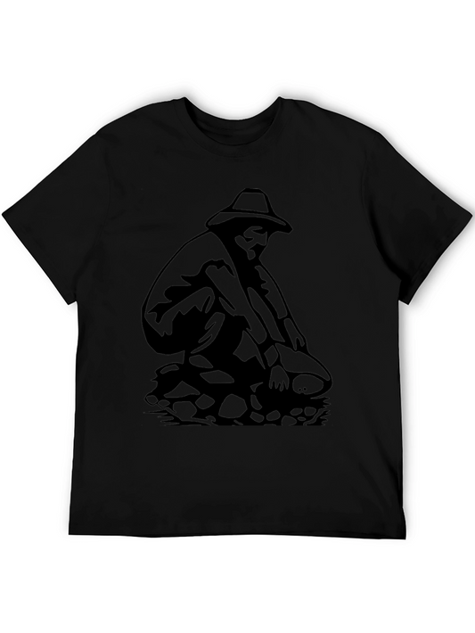 Miner Graphic T-Shirt - Black Cotton Tee