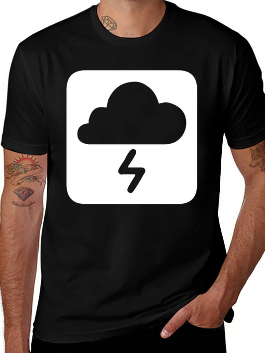 Storm Cloud Graphic T-Shirt - Black Cotton Tee