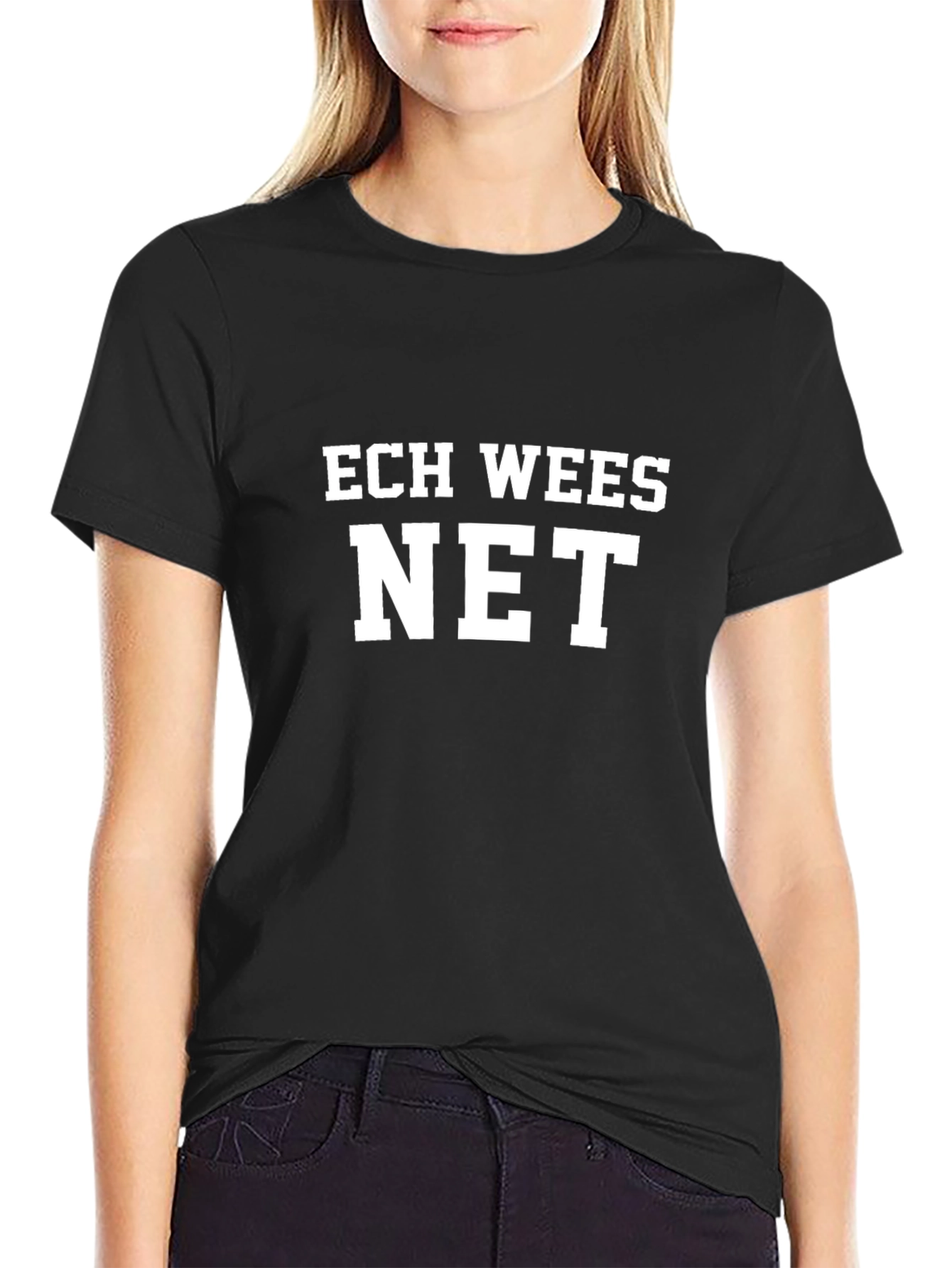 Ech Wees Net Graphic T-Shirt - Black