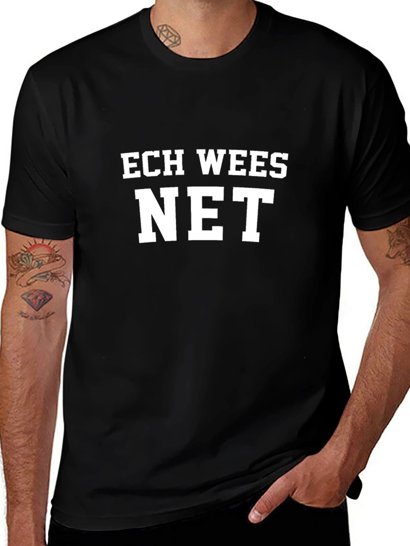 Ech Wees Net Graphic T-Shirt - Black