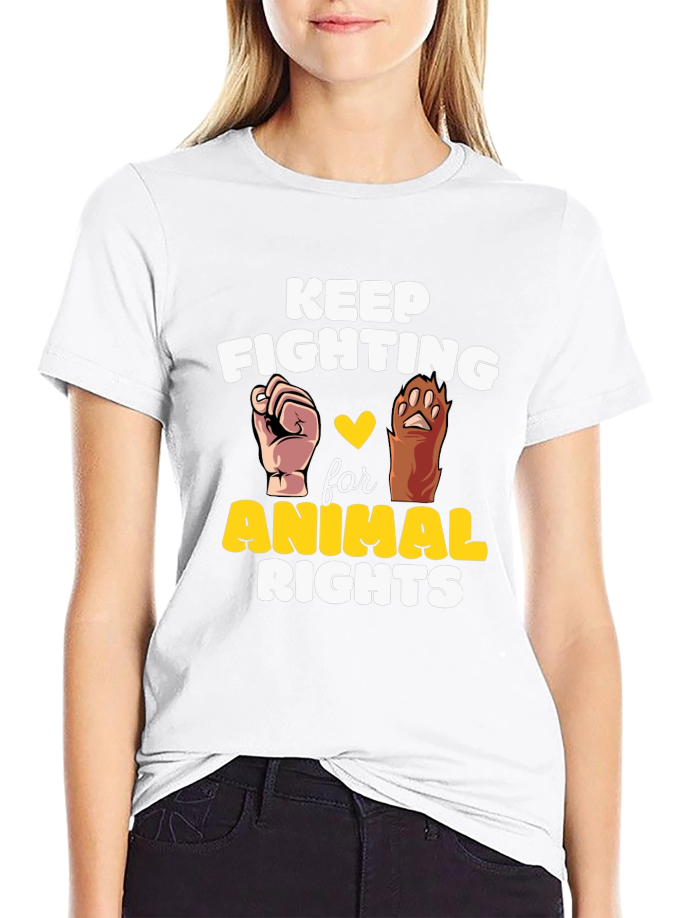 Animal Rights Tee - Keep Fighting for Animals