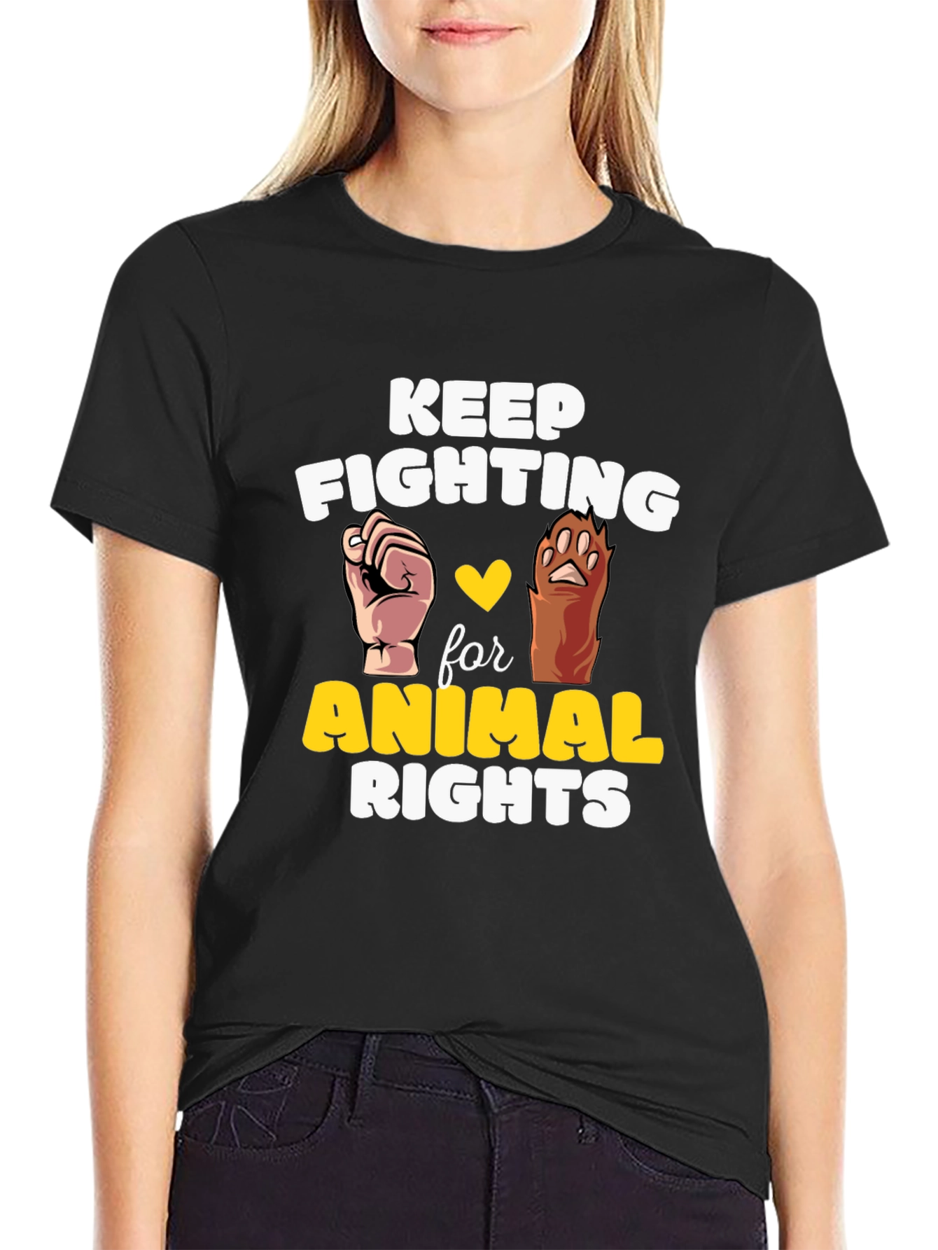 Animal Rights Tee - Keep Fighting for Animals