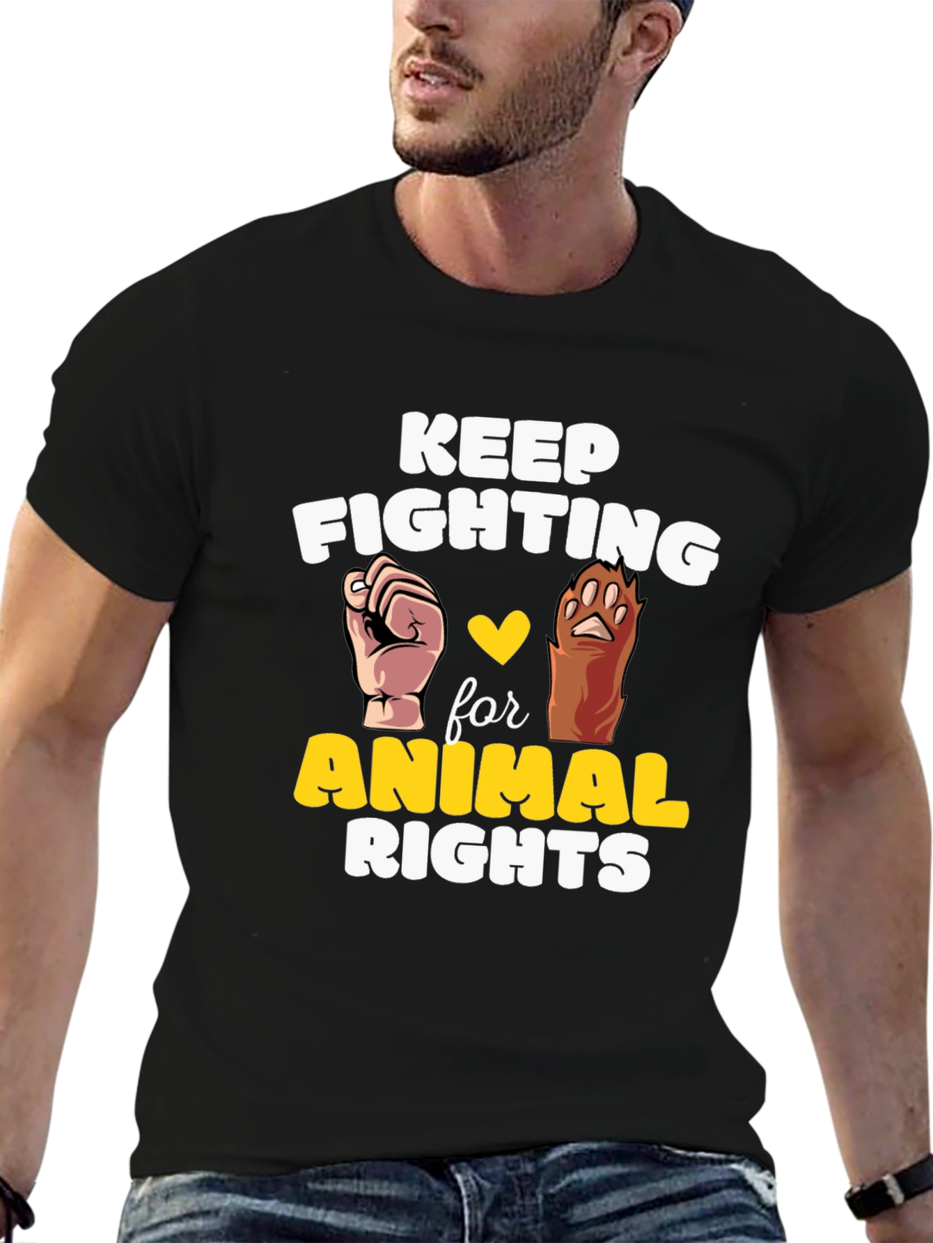 Animal Rights Tee - Keep Fighting for Animals