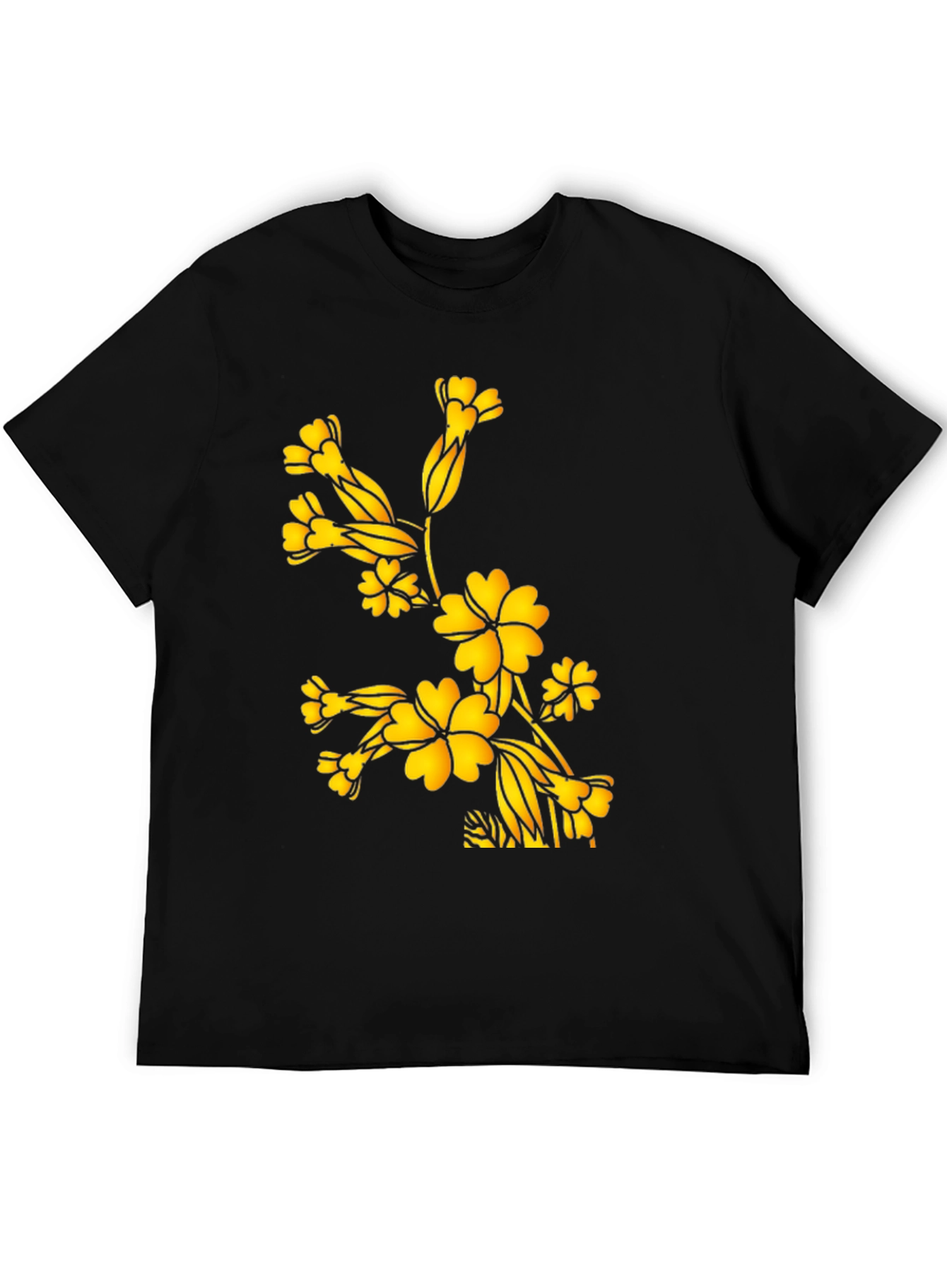 Floral Blossom Black T-Shirt