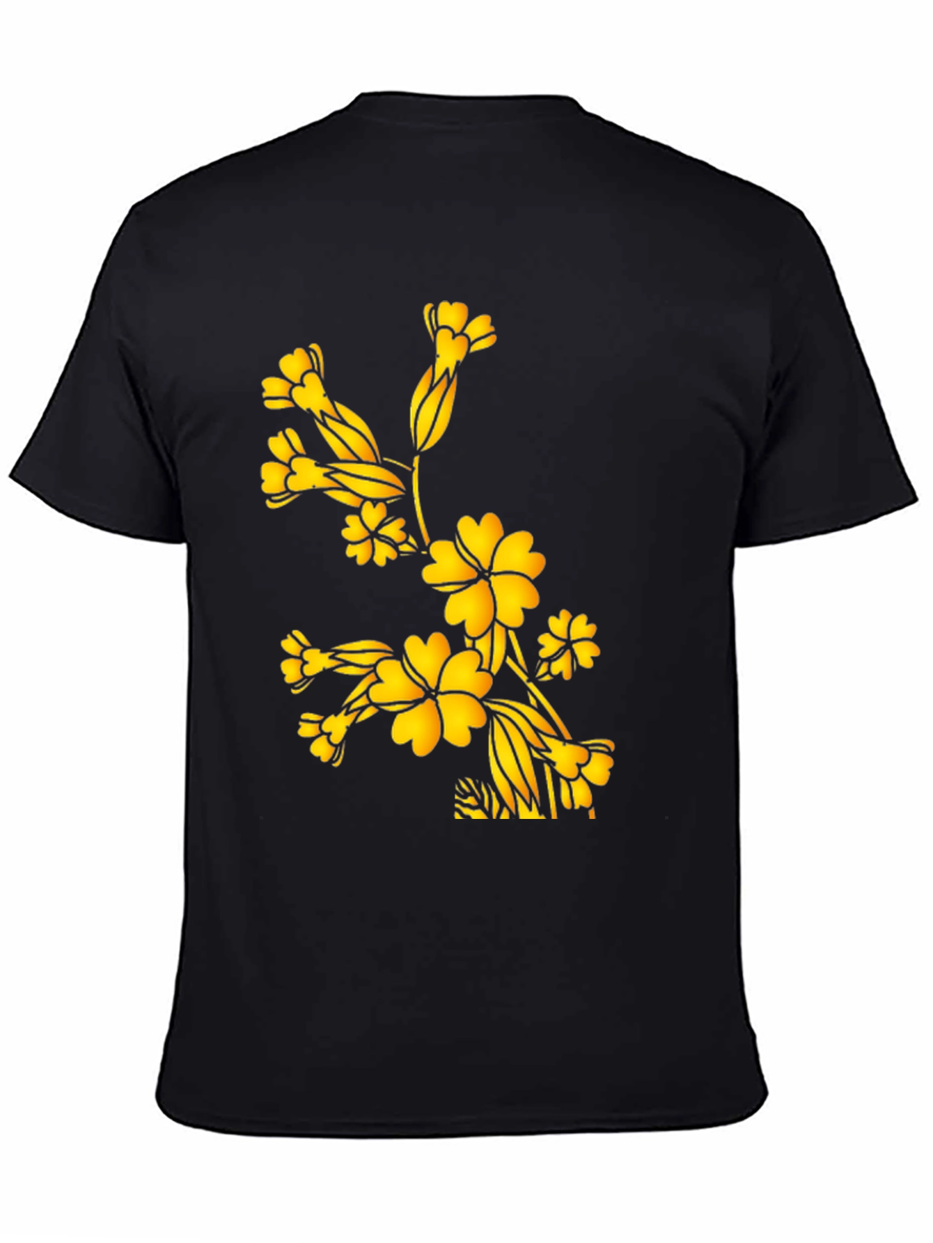 Floral Blossom Black T-Shirt