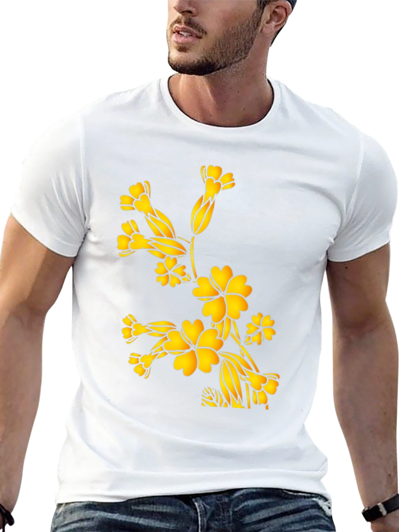 Floral Blossom Black T-Shirt
