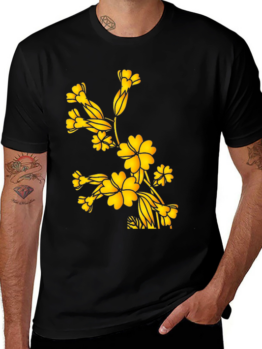 Floral Blossom Black T-Shirt