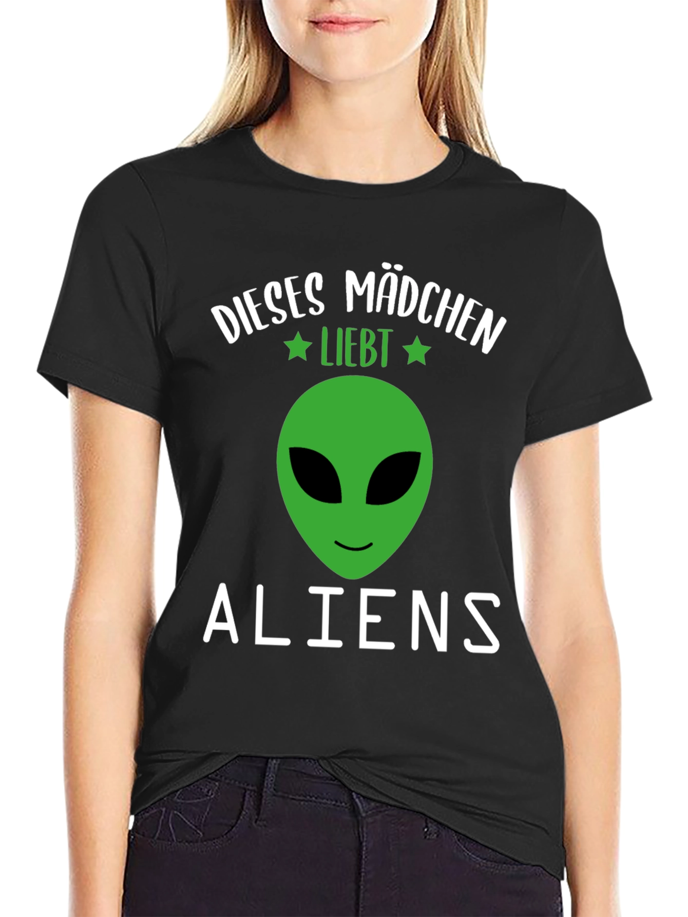 This Girl Loves Aliens Graphic T-Shirt