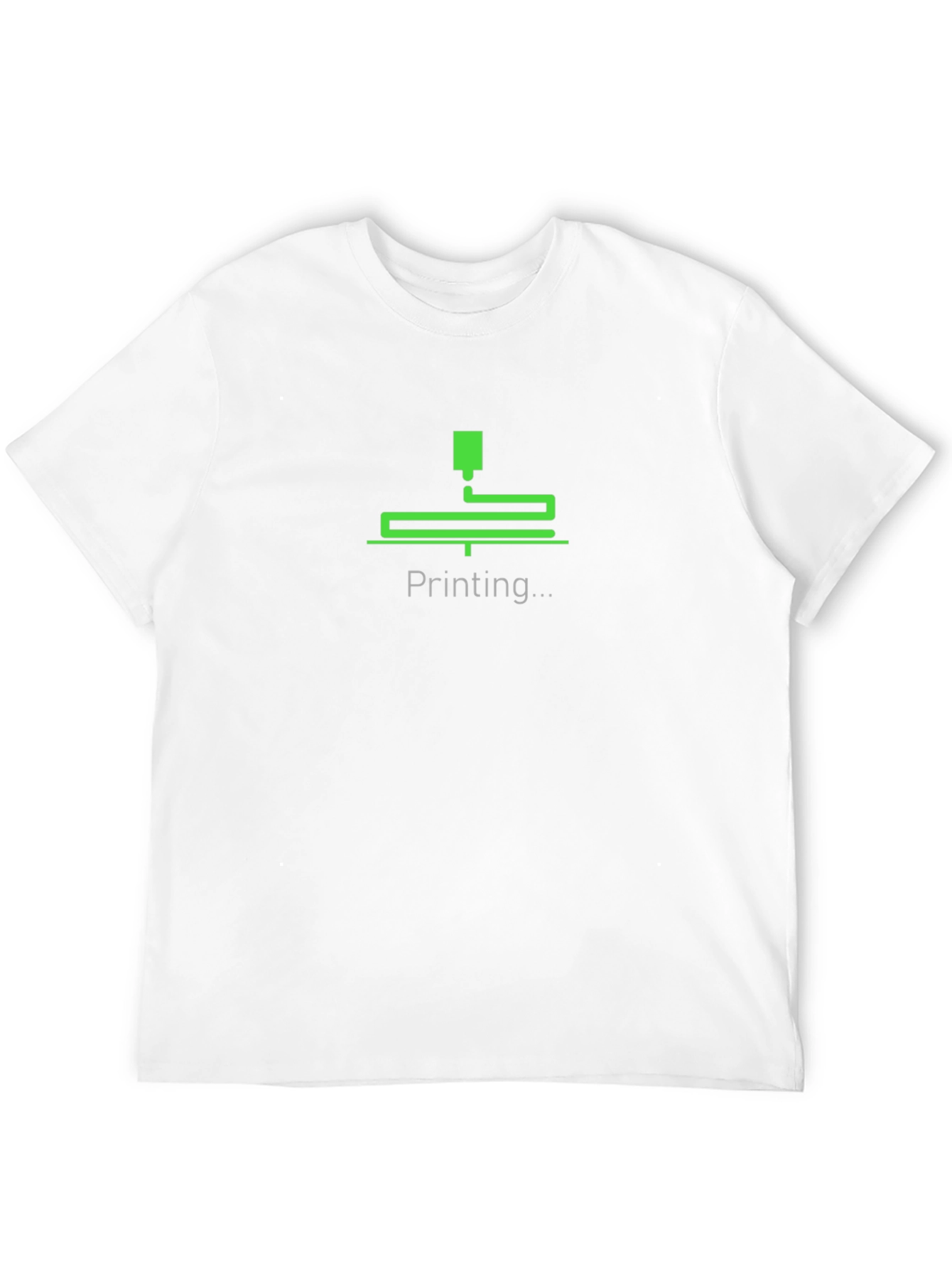 3D Printer Printing Mens Black T-Shirt