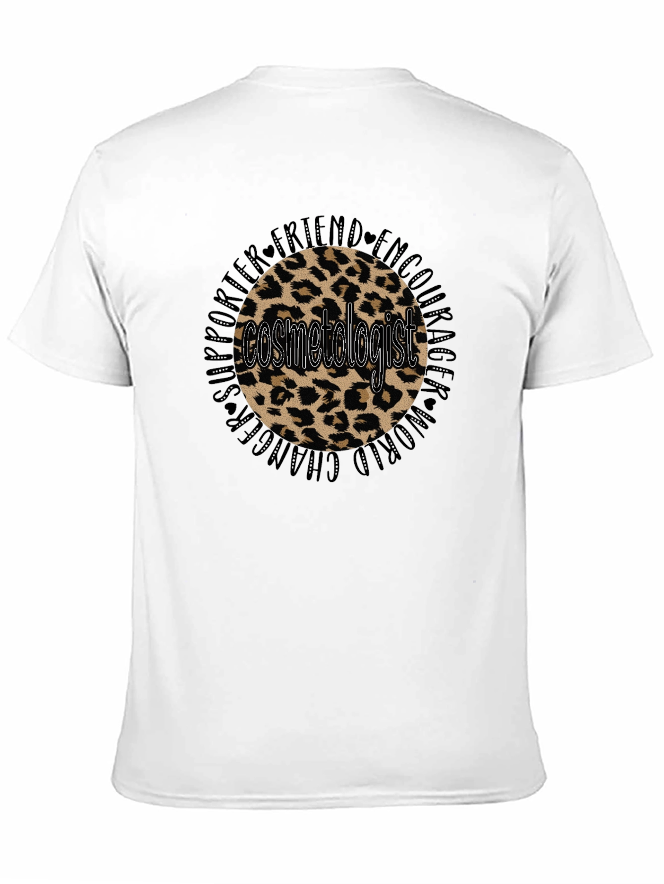 Cosmetologist Leopard Print Graphic Tee