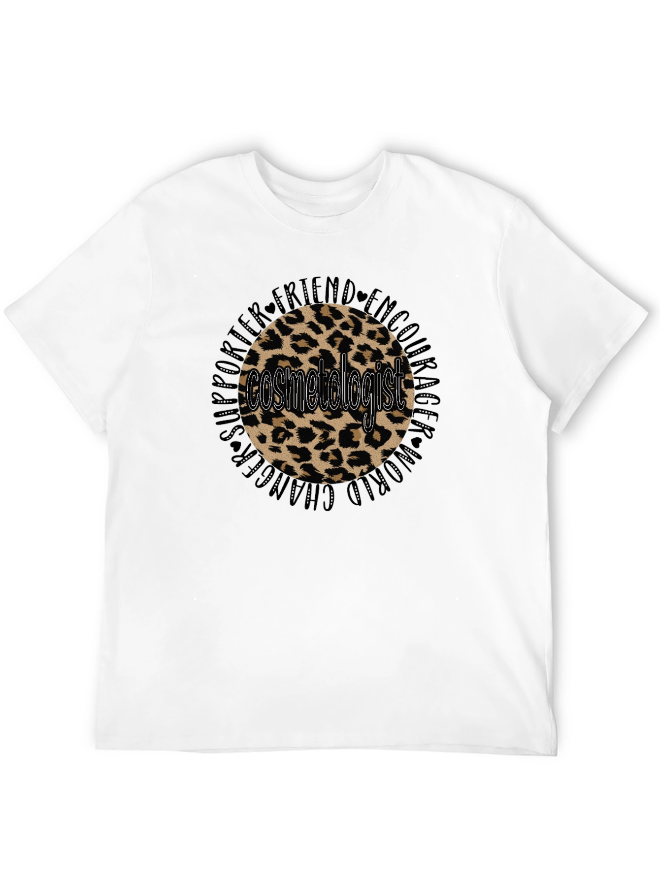 Cosmetologist Leopard Print Graphic Tee