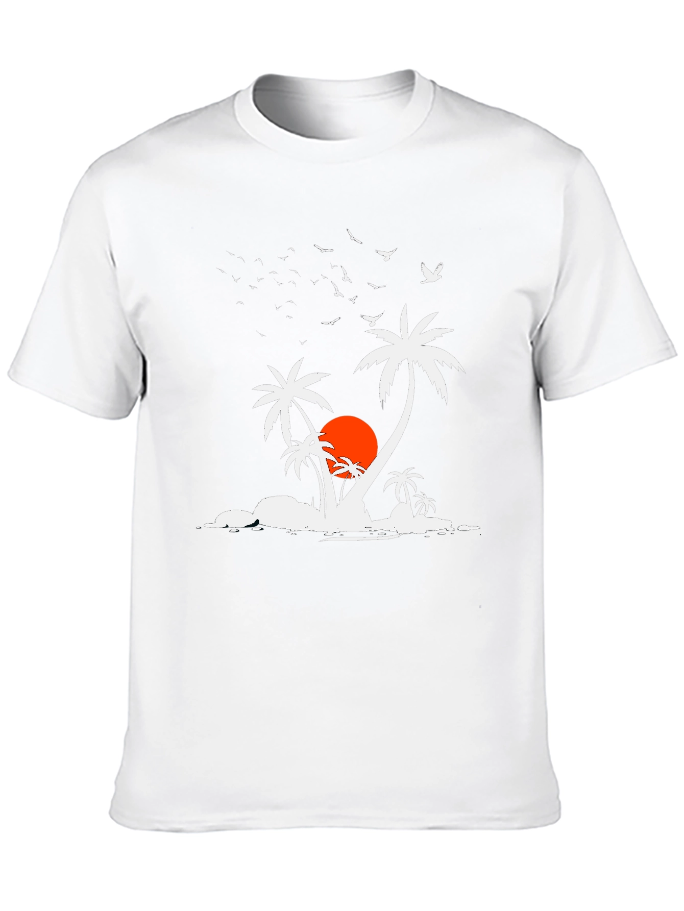 Tropical Island Black T-Shirt