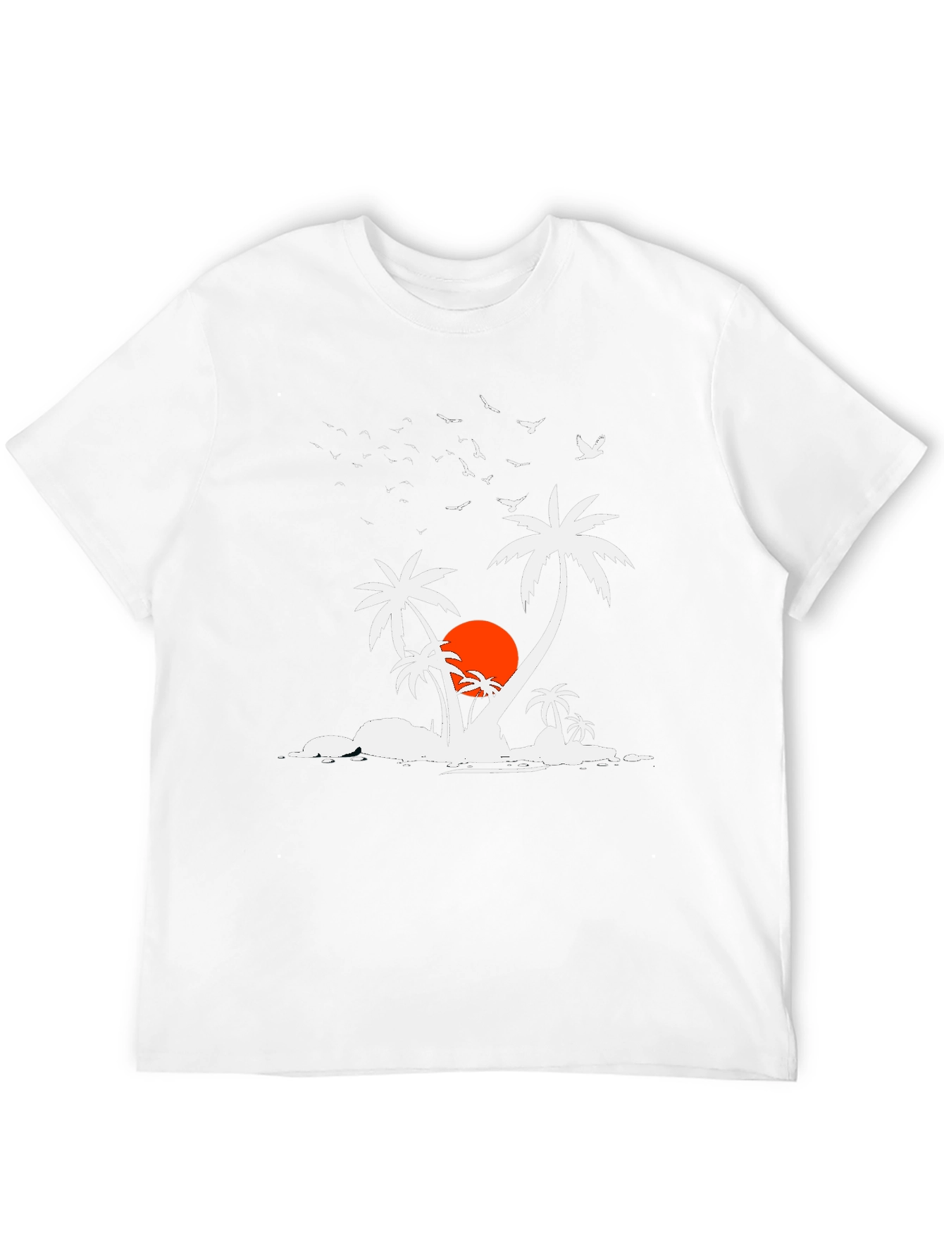 Tropical Island Black T-Shirt
