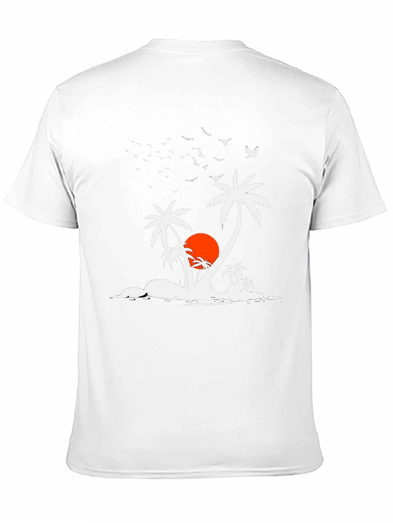 Tropical Island Black T-Shirt